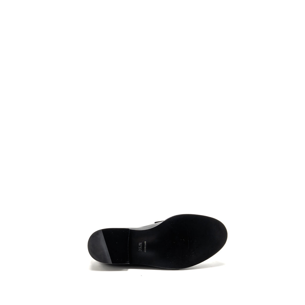 CHANEL CC QUILTED LOAFERS LEATHER BLACK LGHW