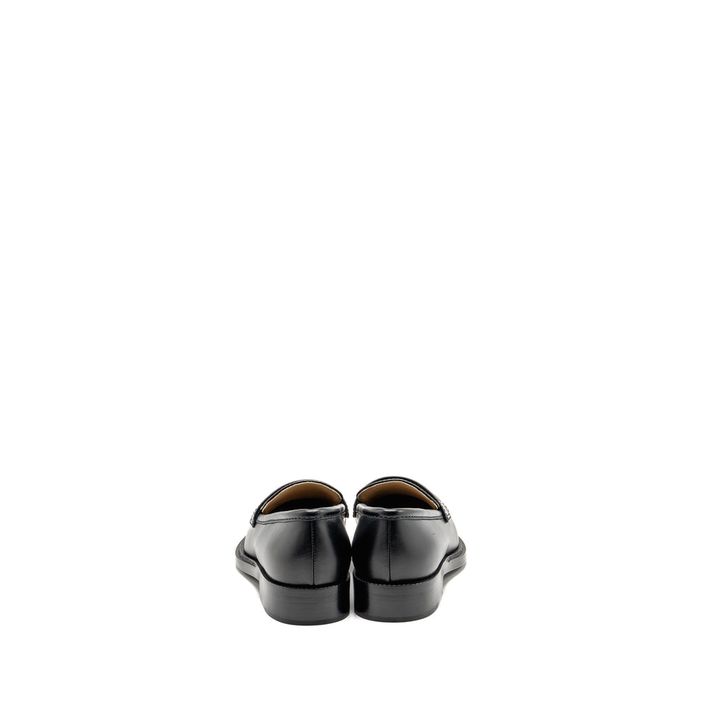 CHANEL CC QUILTED LOAFERS LEATHER BLACK LGHW