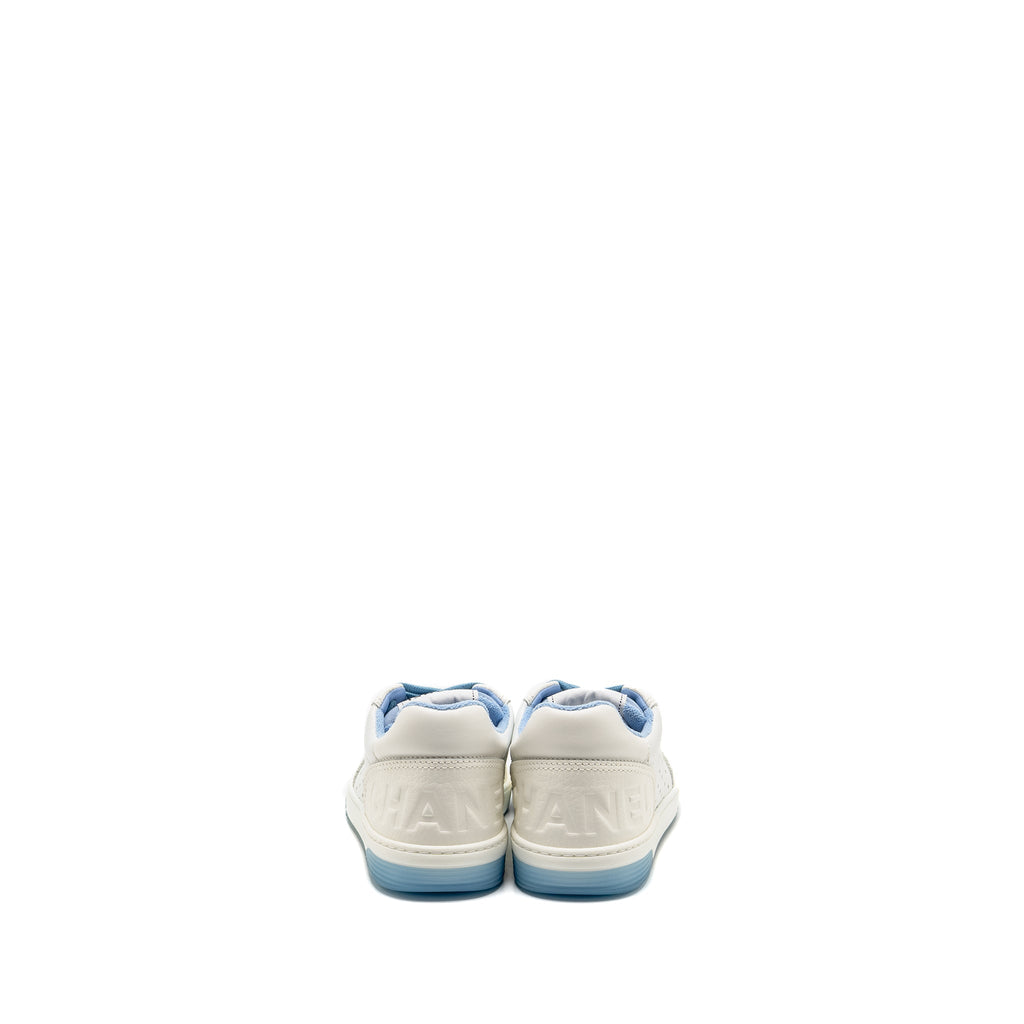 CHANEL RUNNER TENNIS SNEAKERS LEATHER BLUE/WHITE