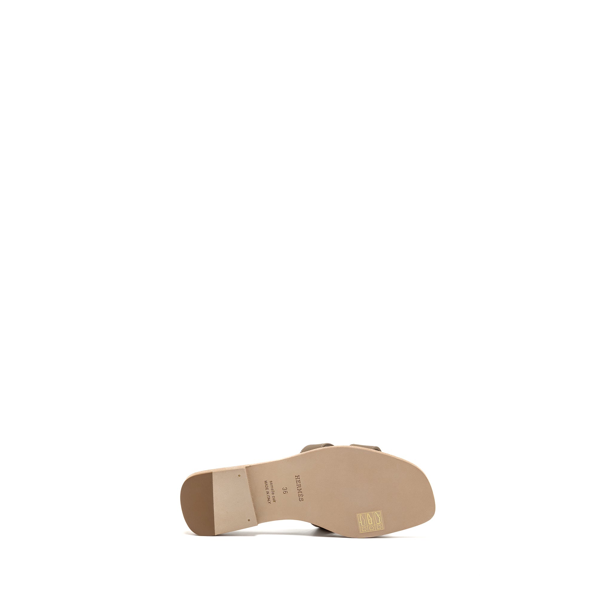 HERMES ORAN SANDAL CALFSKIN ETOUPE