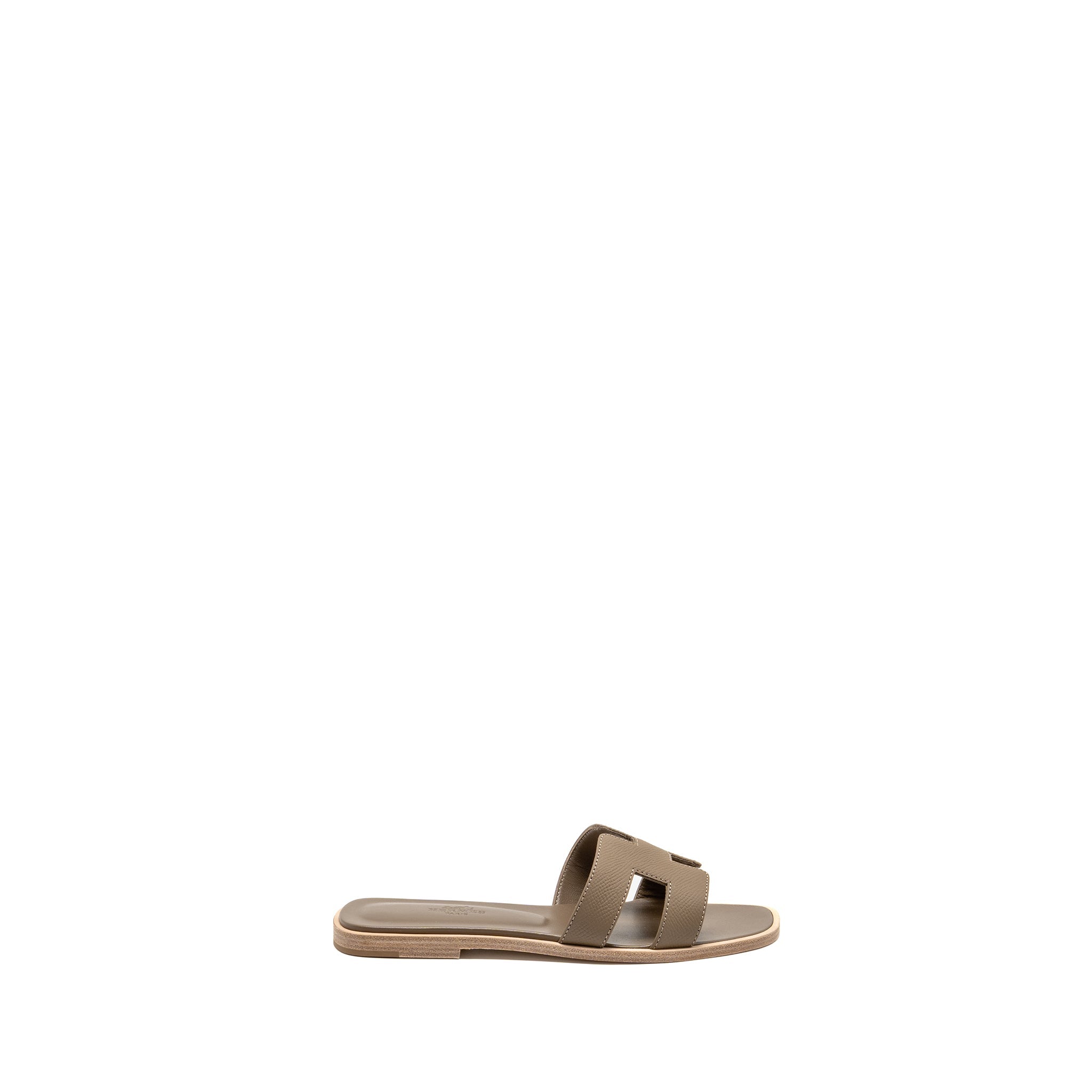 HERMES ORAN SANDAL CALFSKIN ETOUPE
