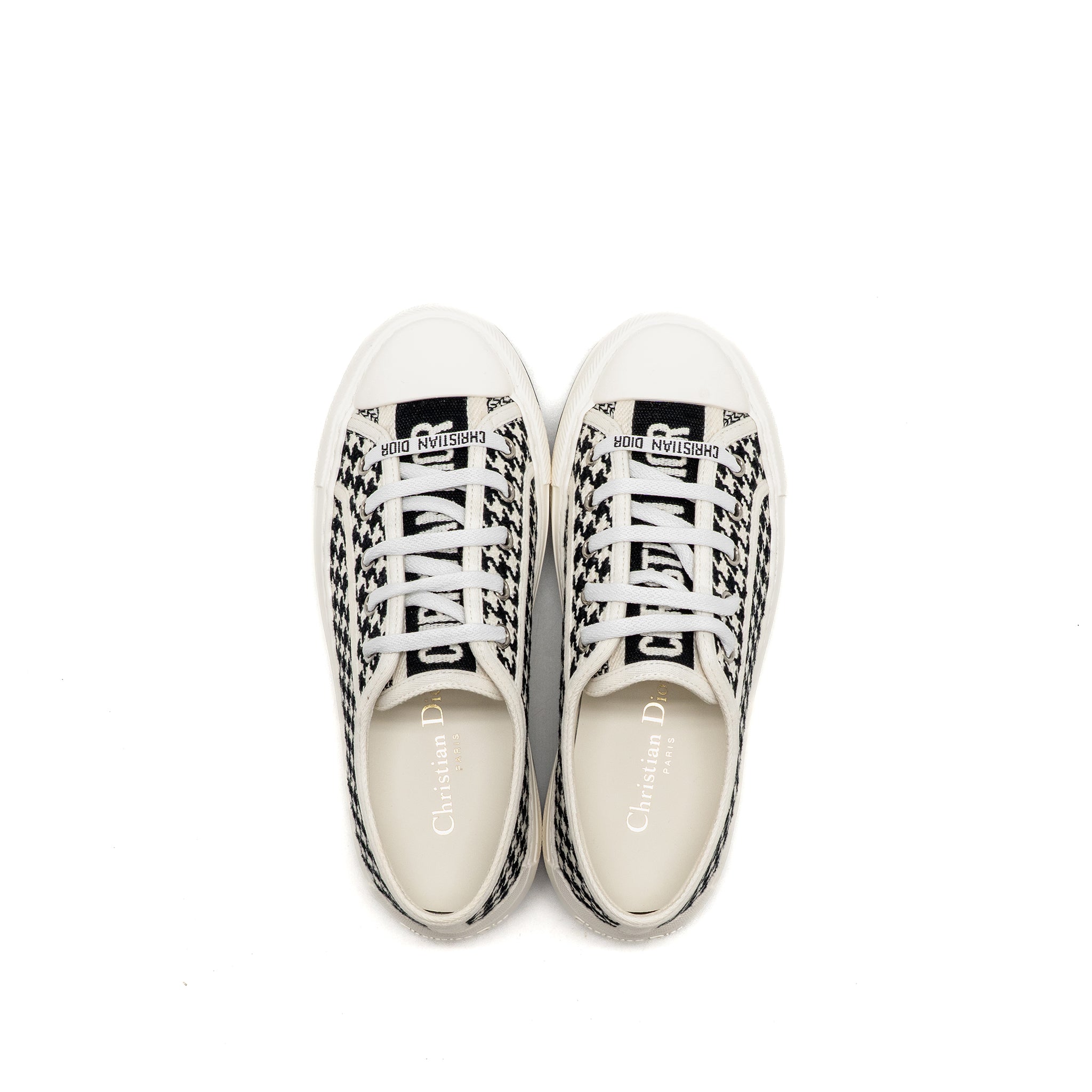 DIOR WALK'N'DIOR PLATFORM SNEAKER HOUNDSTOOTH WHITE / BLACK