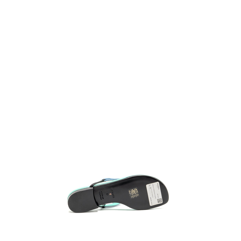 HERMES AGNEAU BEACH SANDALS MULTICOLOUR