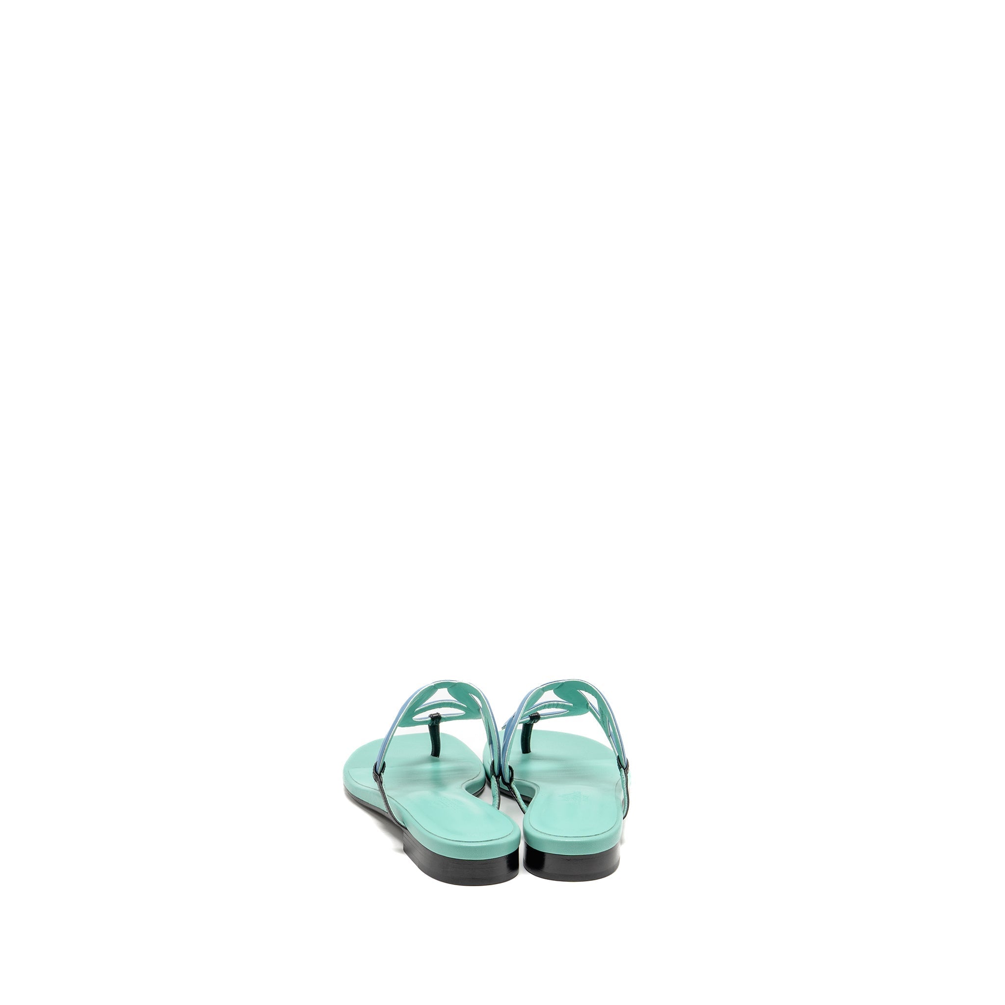 HERMES AGNEAU BEACH SANDALS MULTICOLOUR