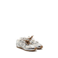 MIU MIU X NEW BALANCE SL SNEAKERS METALLIC LEATHER/MESH SILVER/WHITE