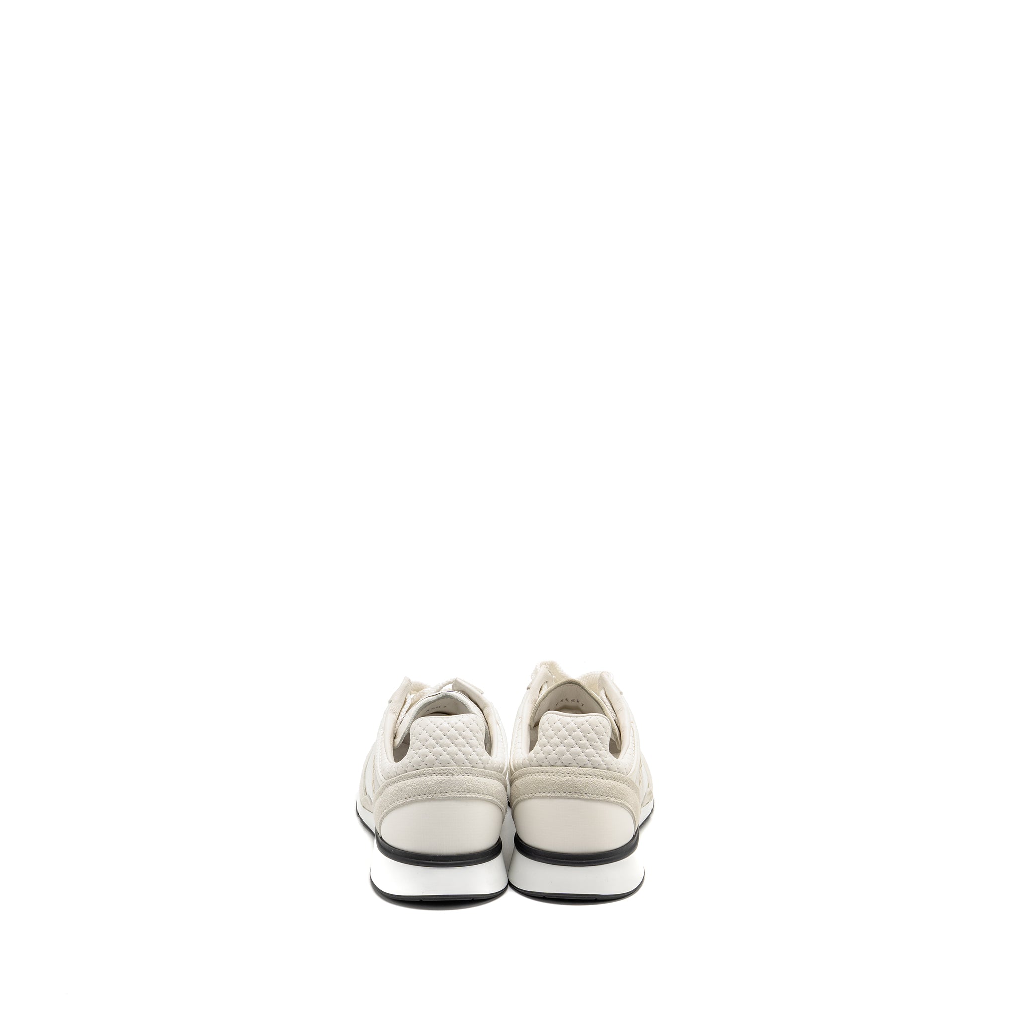 CHANEL CC LOGO SNEAKER SUEDE/NYLON/CALFSKIN WHITE/GREY/BLACK