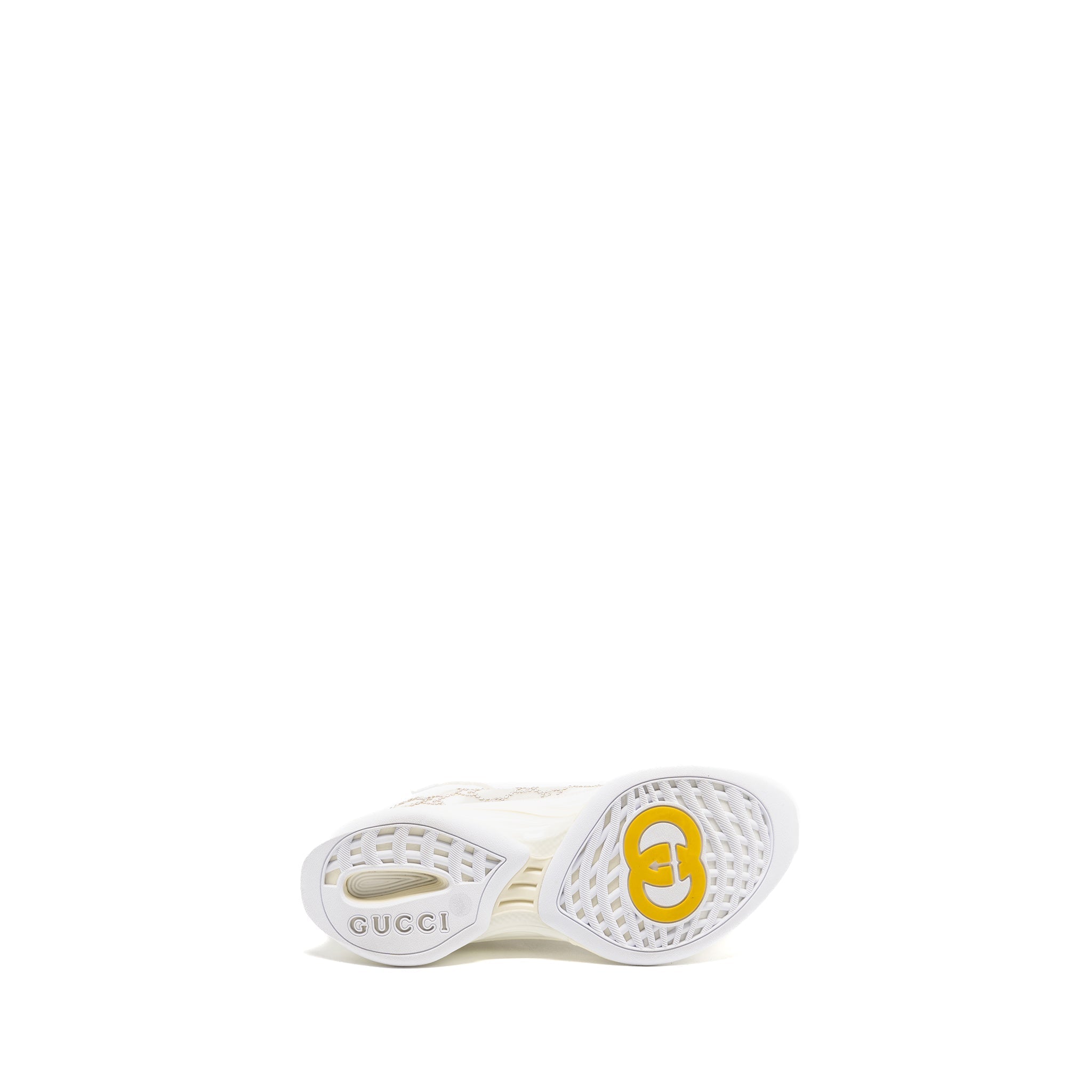 GUCCI GUCCI RUN SNEAKERS GG CRYSTAL MESH WHITE
