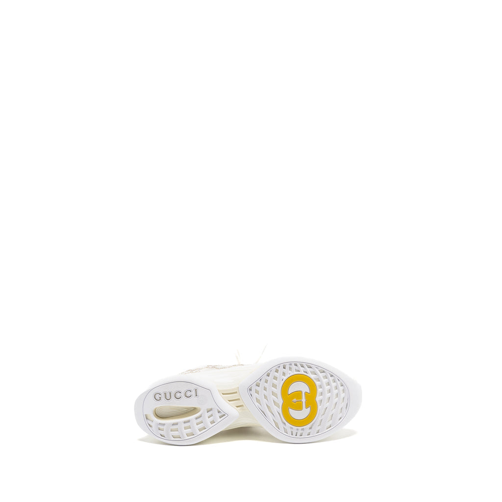GUCCI GUCCI RUN SNEAKERS GG CRYSTAL MESH WHITE