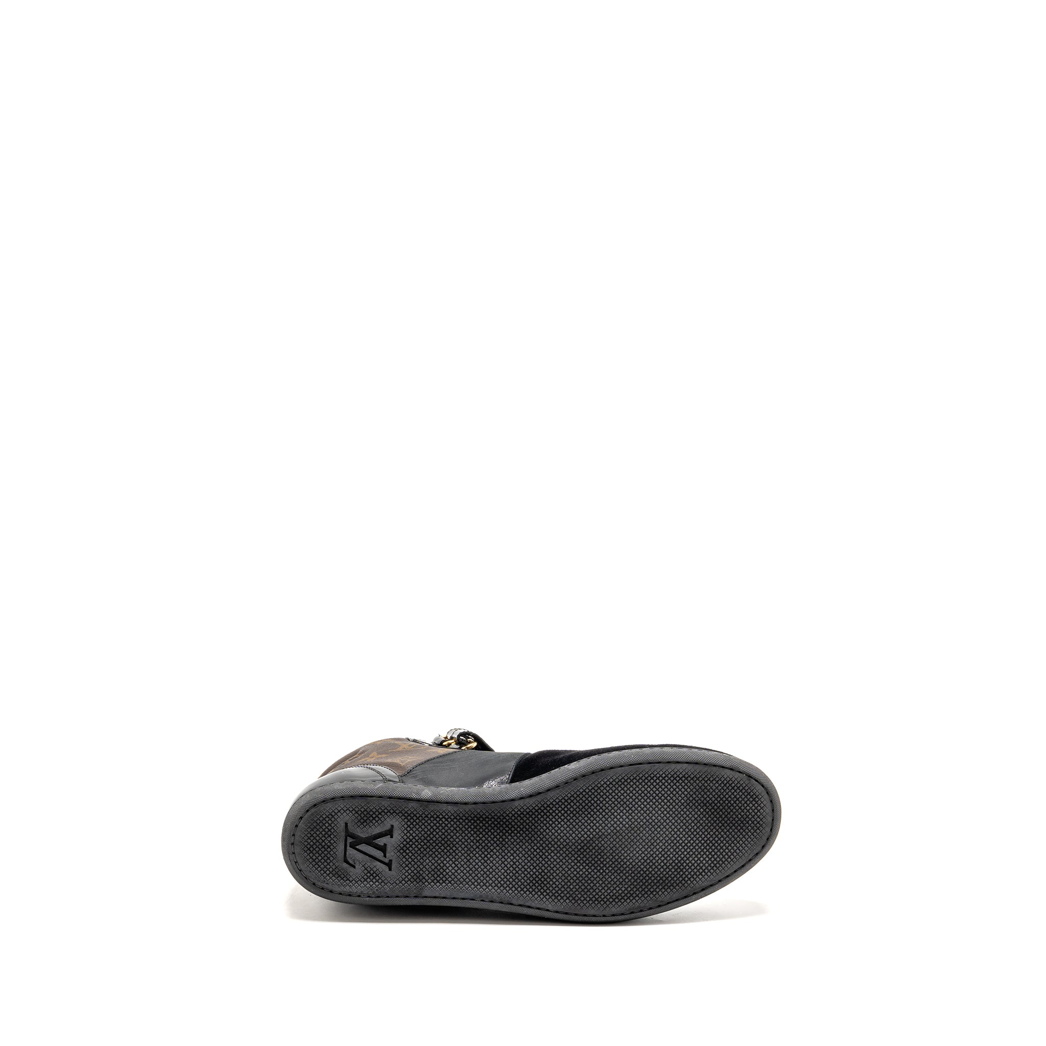 LOUIS VUITTON MOVE UP SNEAKERS MONOGRAM CANVAS/ SUEDE/ PATENT BLACK GHW