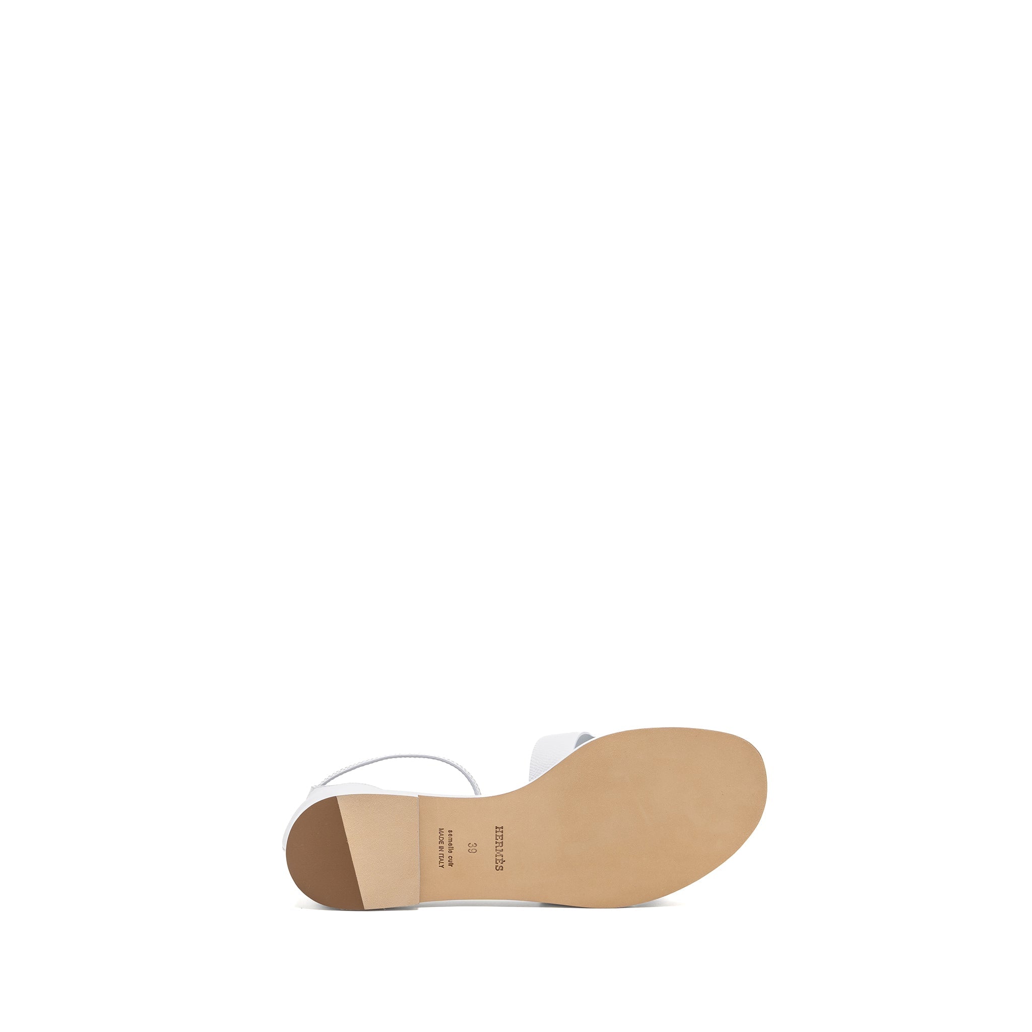 HERMES SANTORINI SANDALS EPSOM BLEU GLACIER SHW