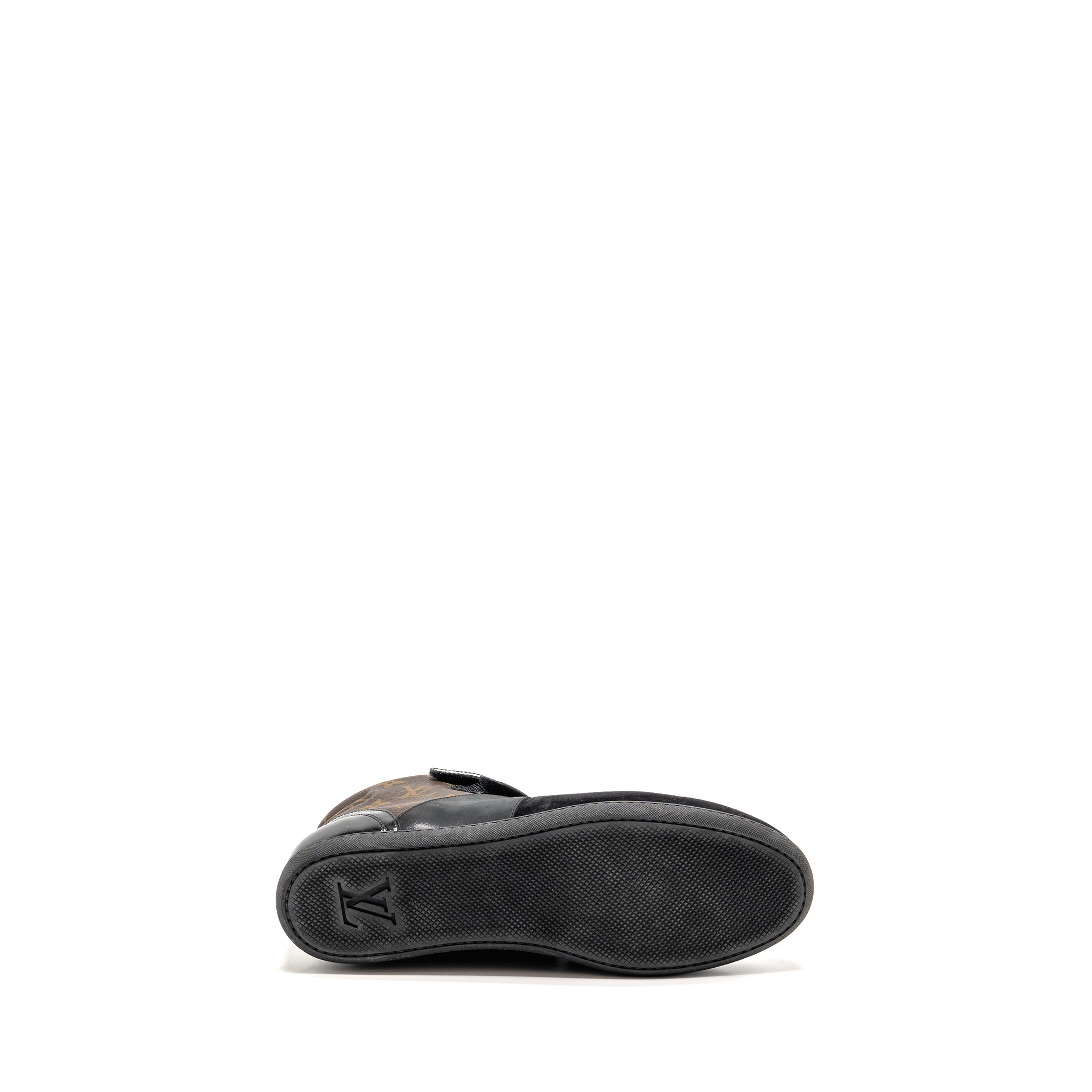 LOUIS VUITTON MOVE UP SNEAKERS MONOGRAM CANVAS/ SUEDE/ PATENT BLACK GHW