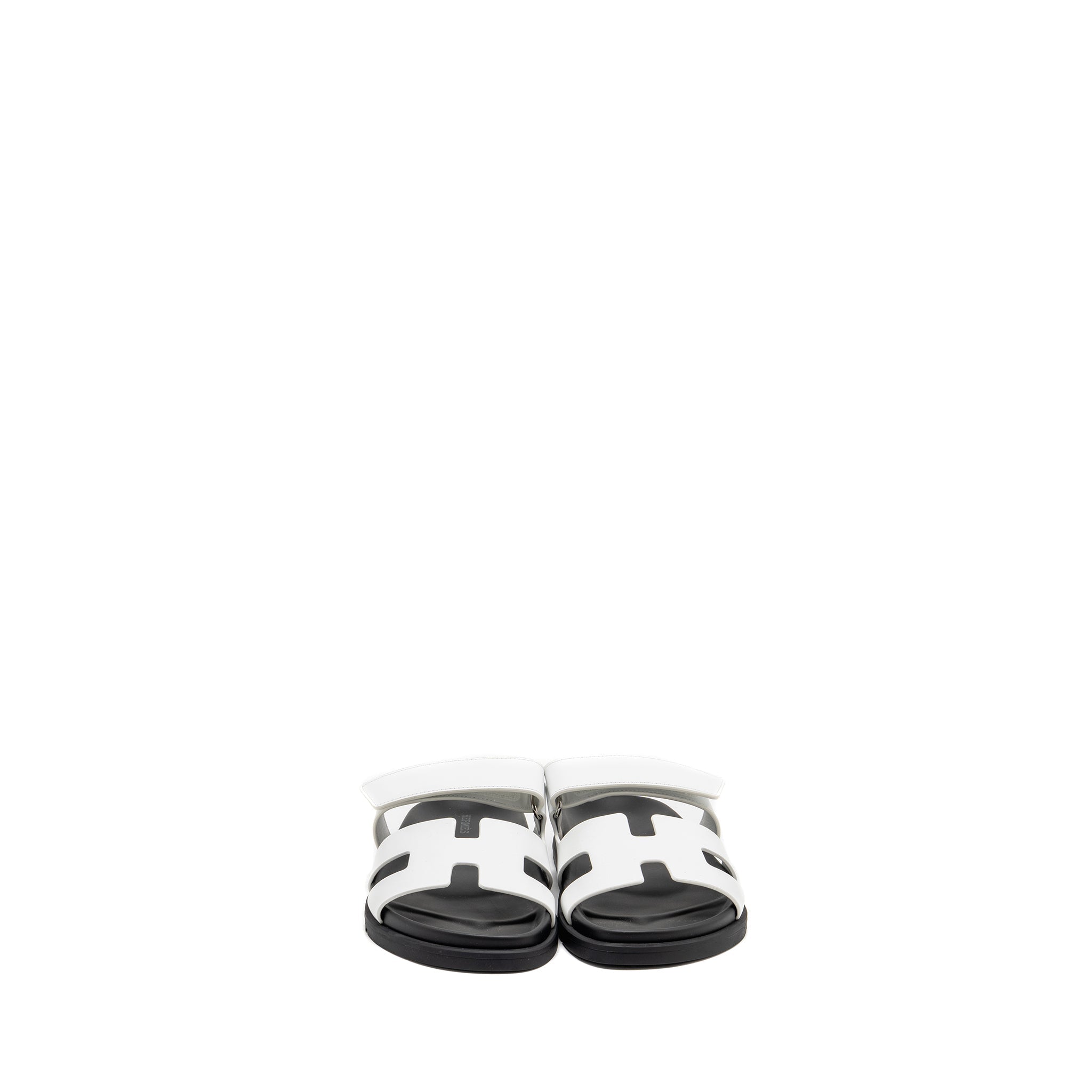 HERMES CHYPRE SANDAL CALFSKIN WHITE SHW