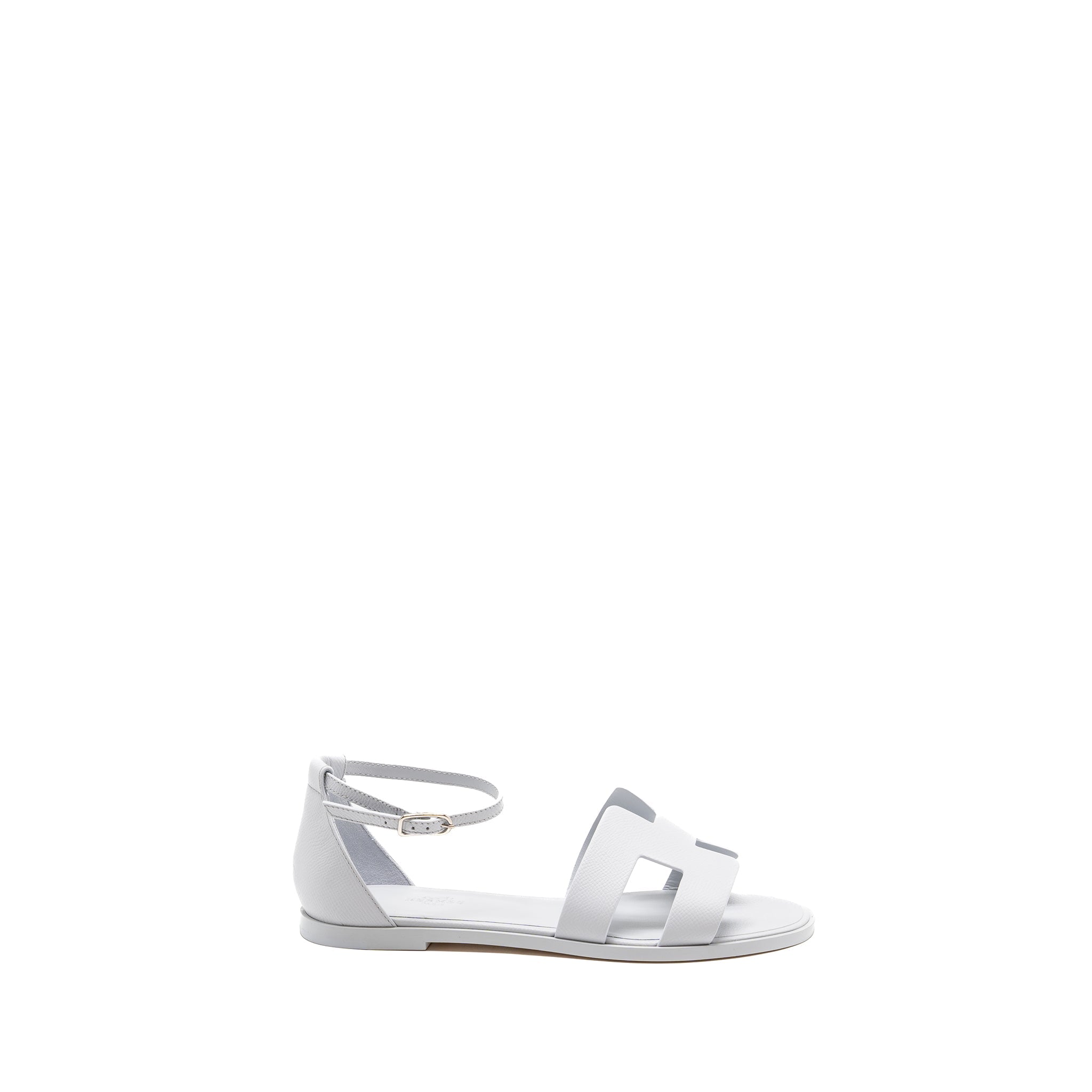HERMES SANTORINI SANDALS EPSOM BLEU GLACIER SHW