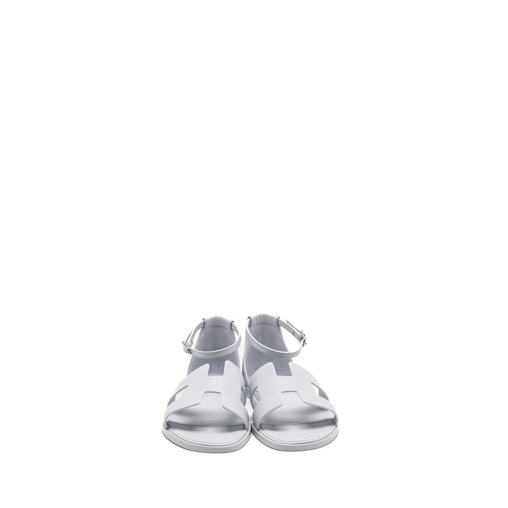 HERMES SANTORINI SANDALS EPSOM BLEU GLACIER SHW