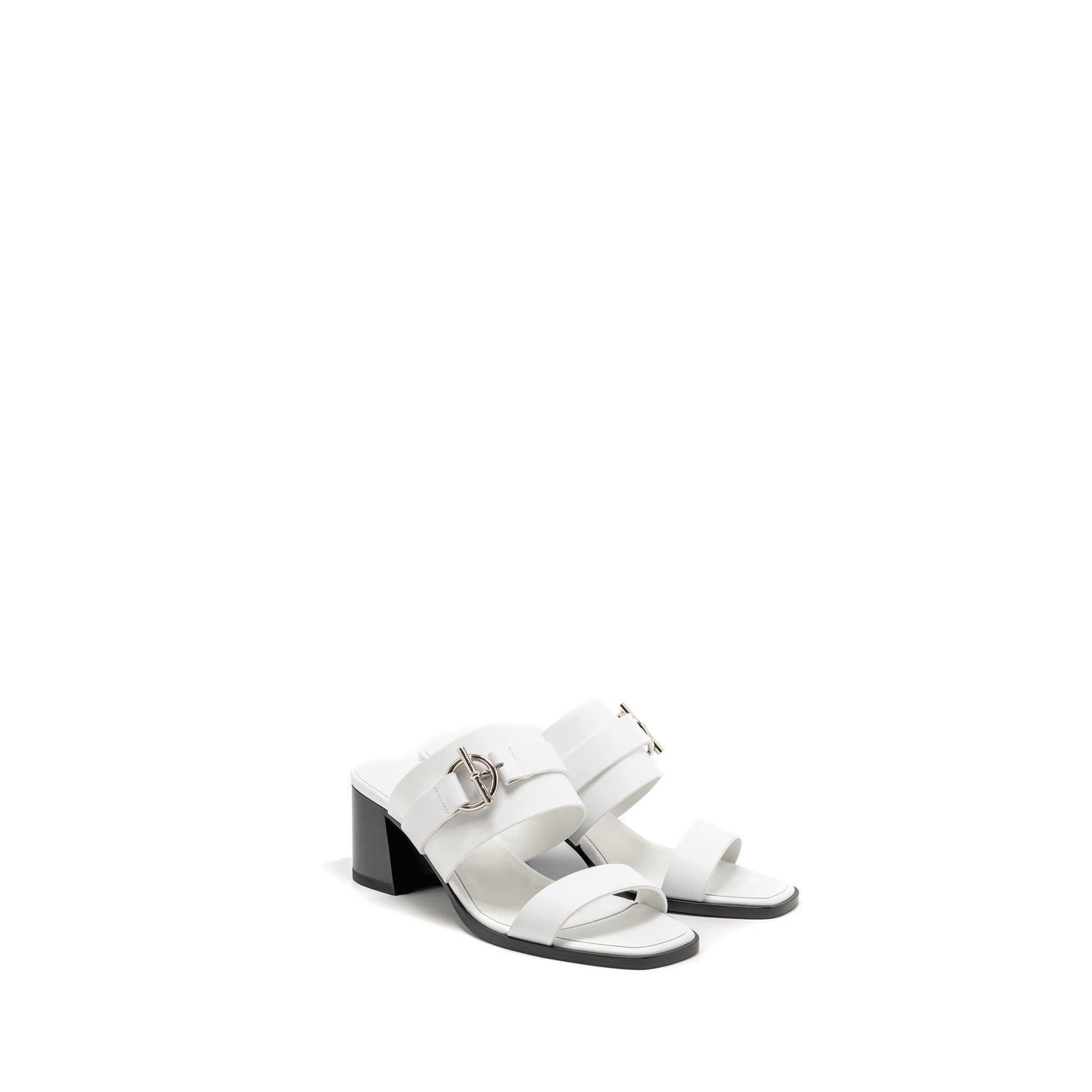 HERMES KUTE SANDAL CALFSKIN WHITE SHW