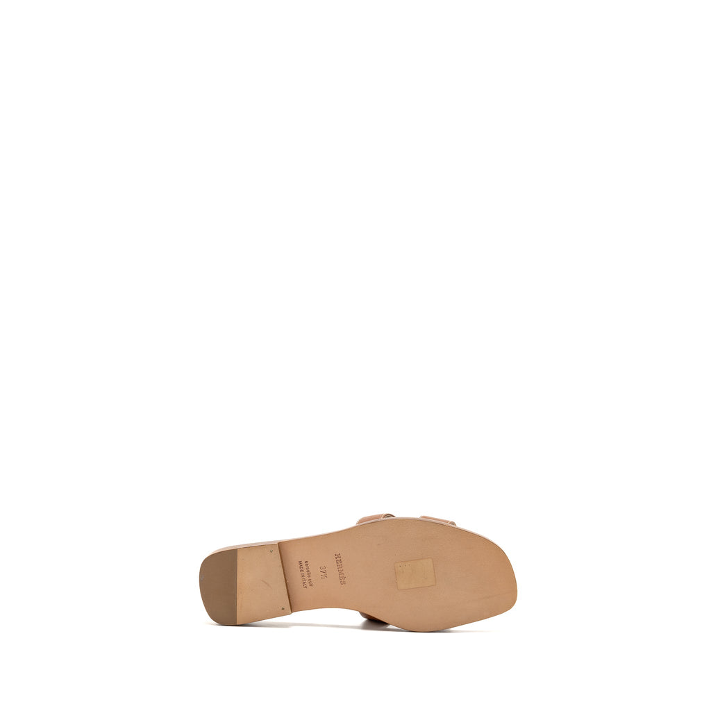 HERMES ORAN SANDALS CALFSKIN GOLD