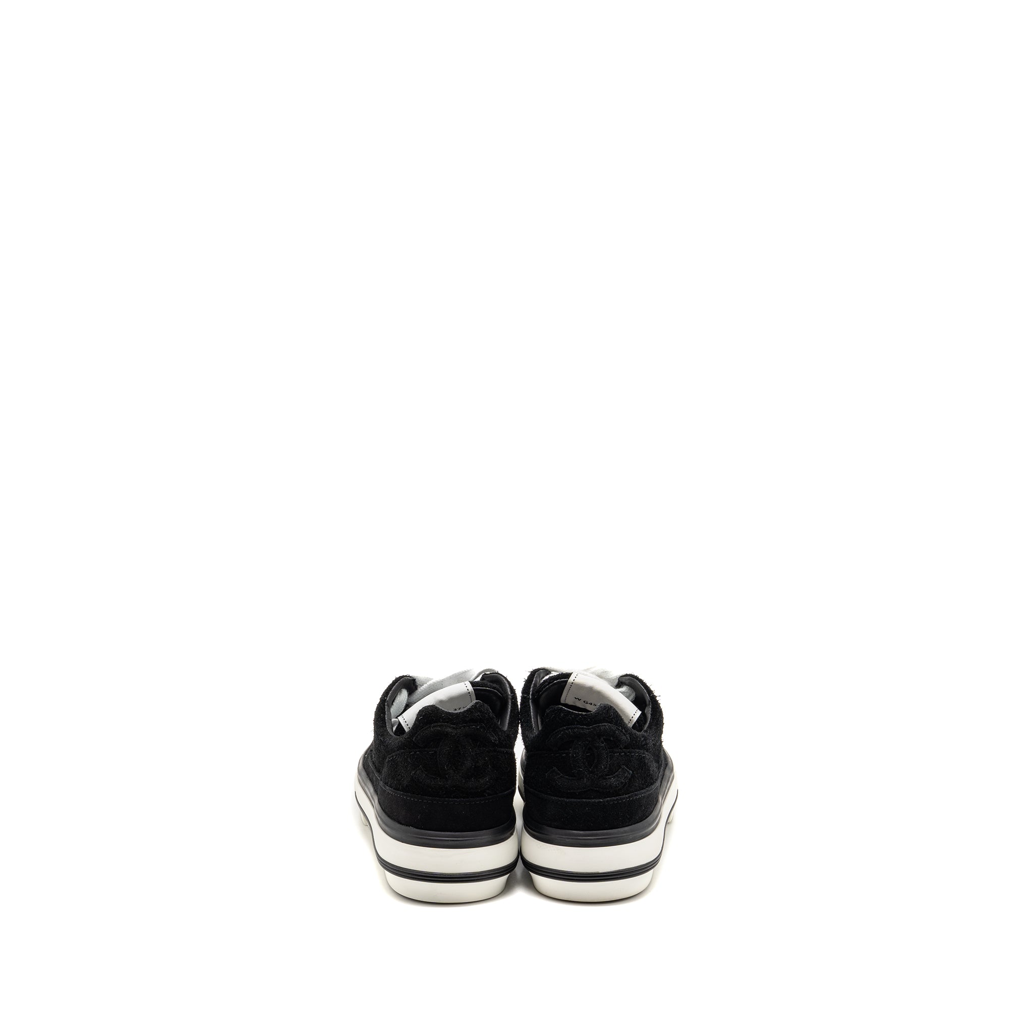 CHANEL 23B CC LOGO SNEAKERS SUEDE CALFSKIN BLACK