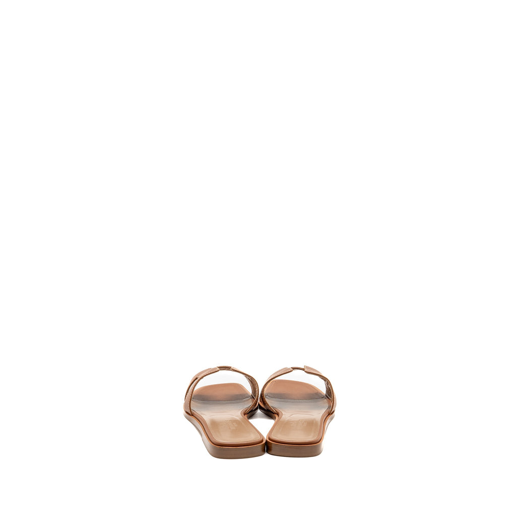 HERMES ORAN SANDALS CALFSKIN GOLD