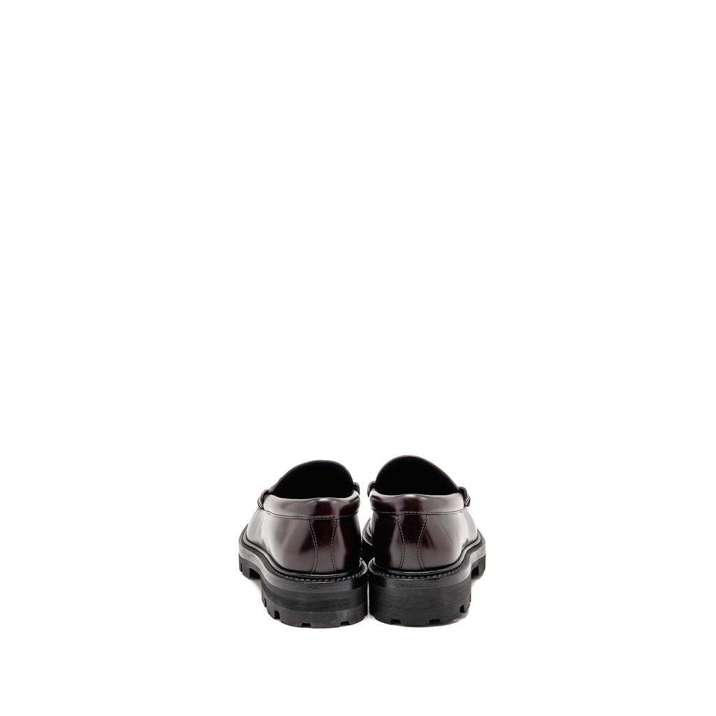 CELINE CHUNKY LOAFER LEATHER BURGUNDY GHW