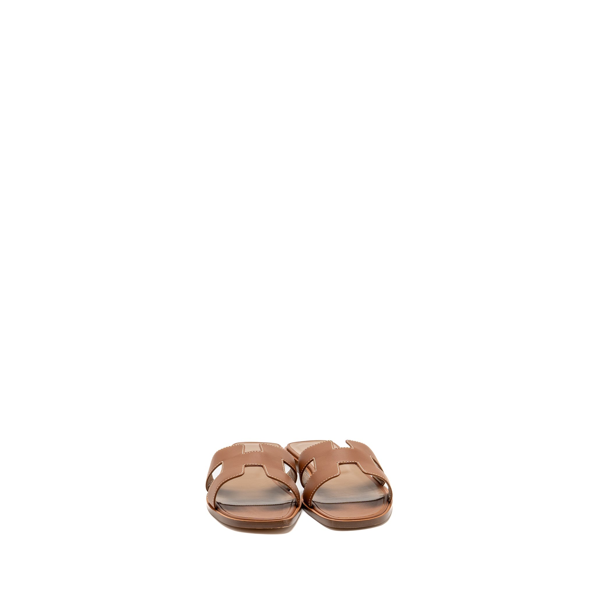HERMES ORAN SANDALS CALFSKIN GOLD