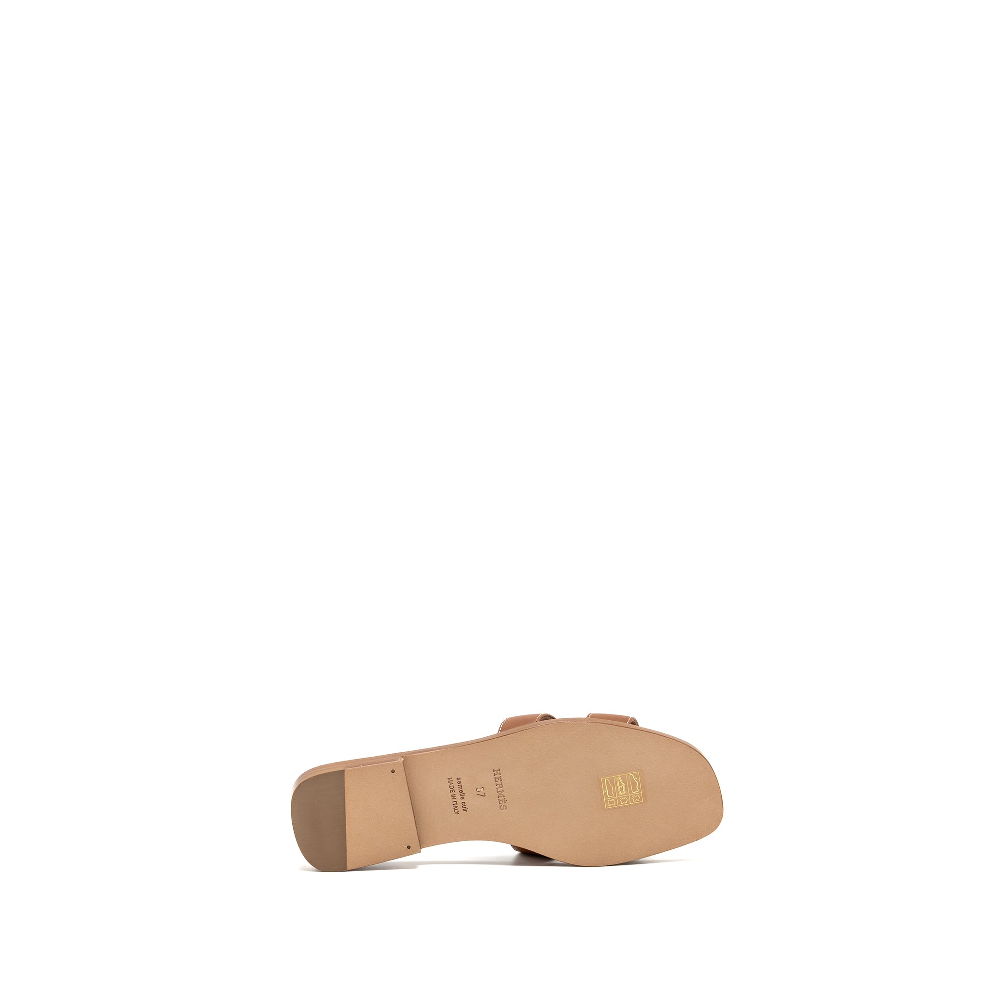 HERMES ORAN SANDAL CALFSKIN GOLD
