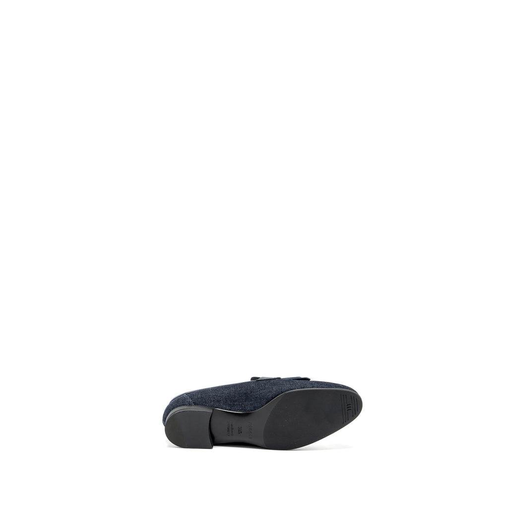 HERMES MOCASSINS ROYAL LOAFER DENIM/CALFSKIN BLEU BRUT/MARINE SHW