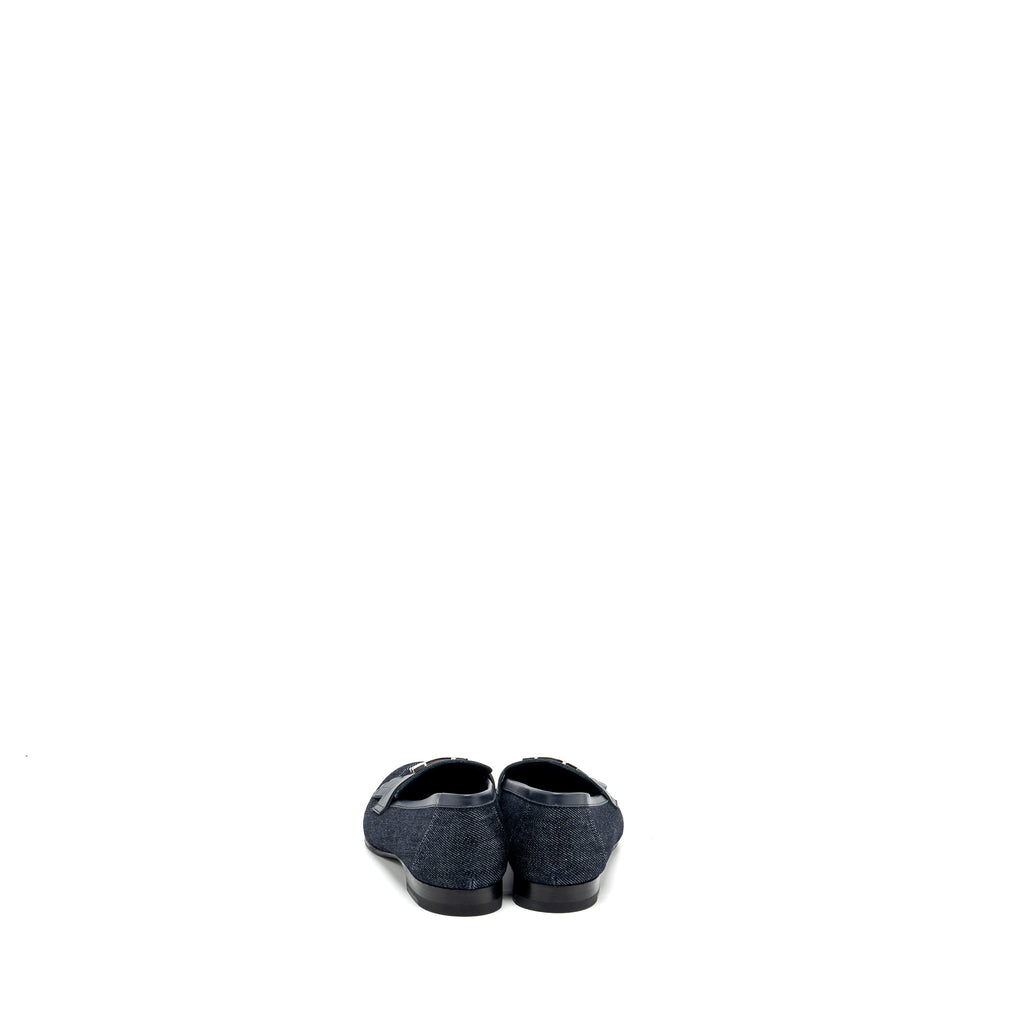 HERMES MOCASSINS ROYAL LOAFER DENIM/CALFSKIN BLEU BRUT/MARINE SHW