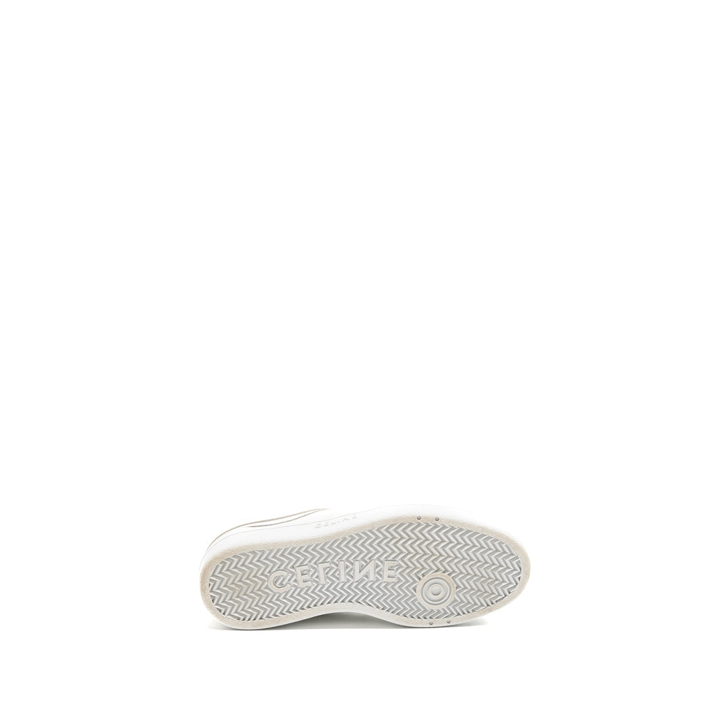 CELINE TRAINER LOW LACE-UP SNEAKER CALFSKIN WHITE