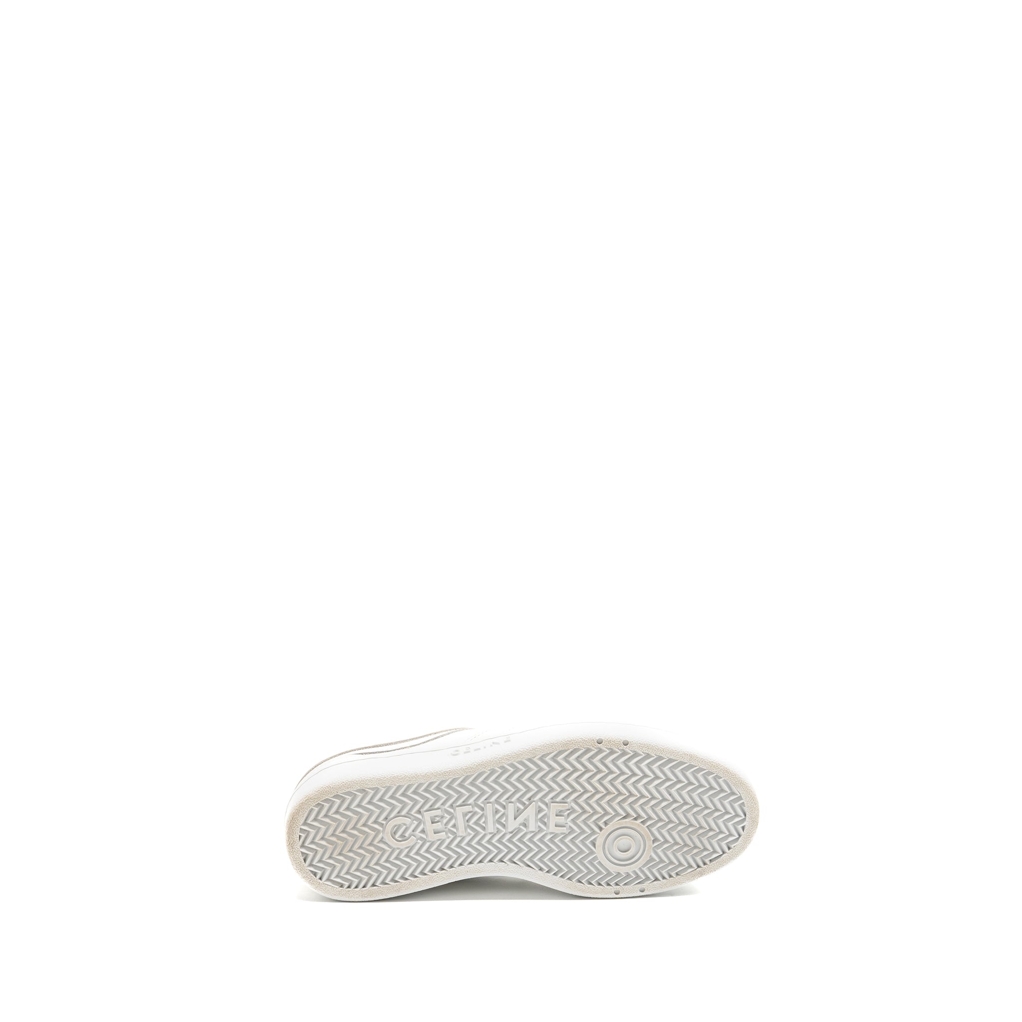 CELINE TRAINER LOW LACE-UP SNEAKER CALFSKIN WHITE