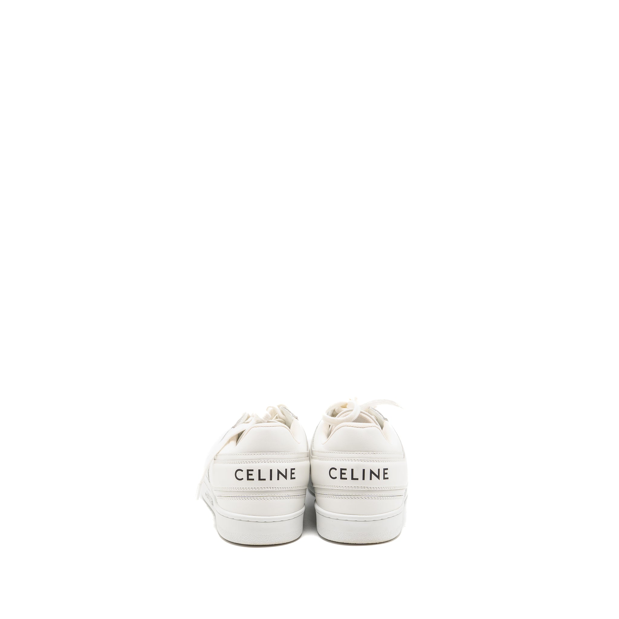 CELINE TRAINER LOW LACE-UP SNEAKER CALFSKIN WHITE