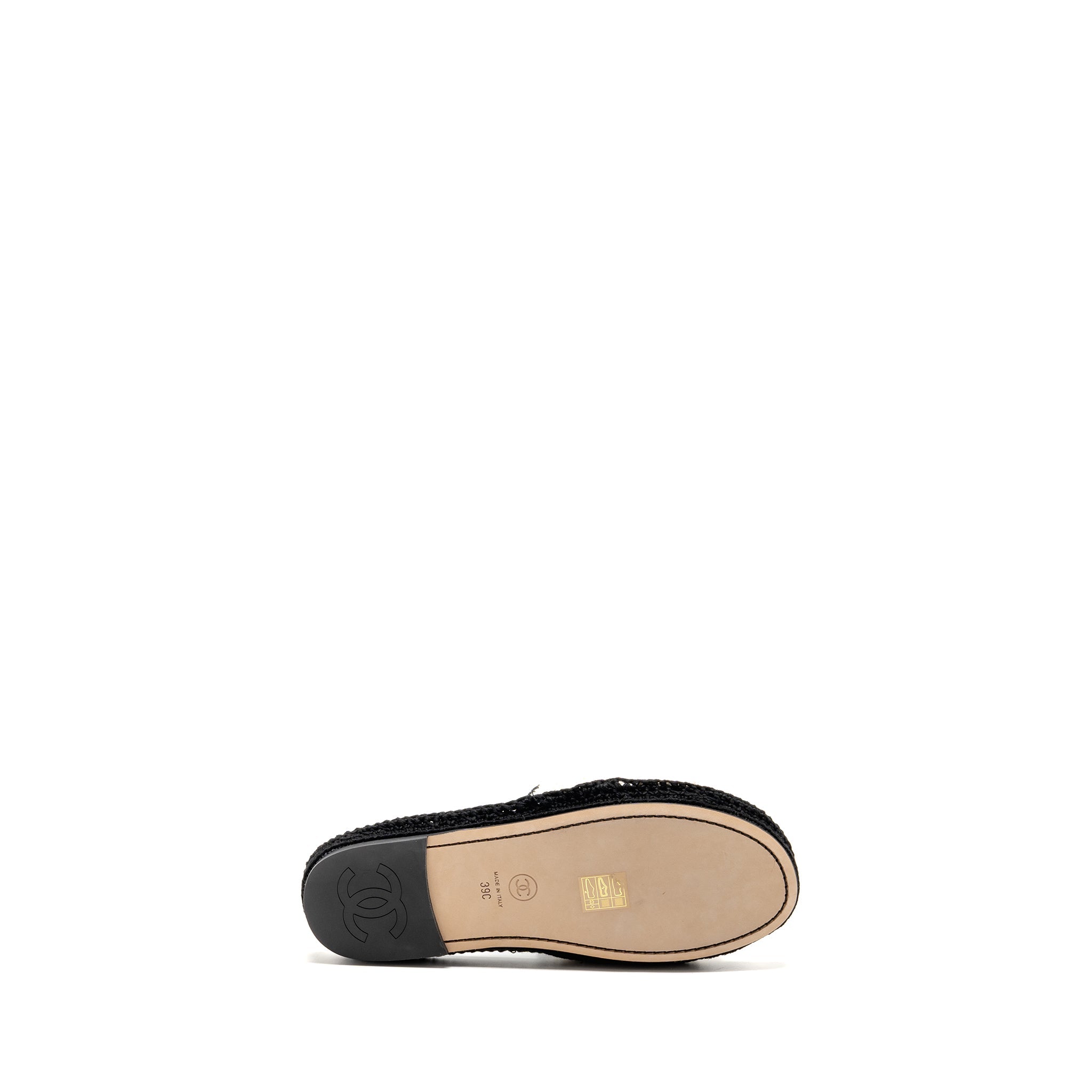 CHANEL 23C CAMELLIA CROCHET MULES SANDALS IVORY / BLACK