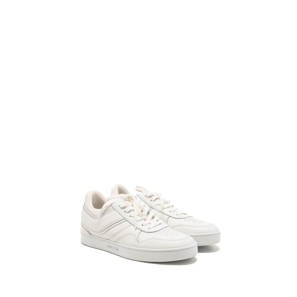 CELINE TRAINER LOW LACE-UP SNEAKER CALFSKIN WHITE