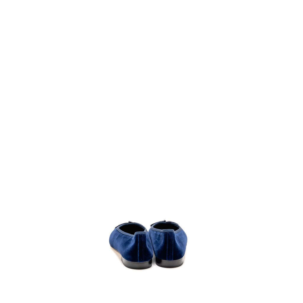 Chanel Ballet Flats Velvet/Patent Navy/Black