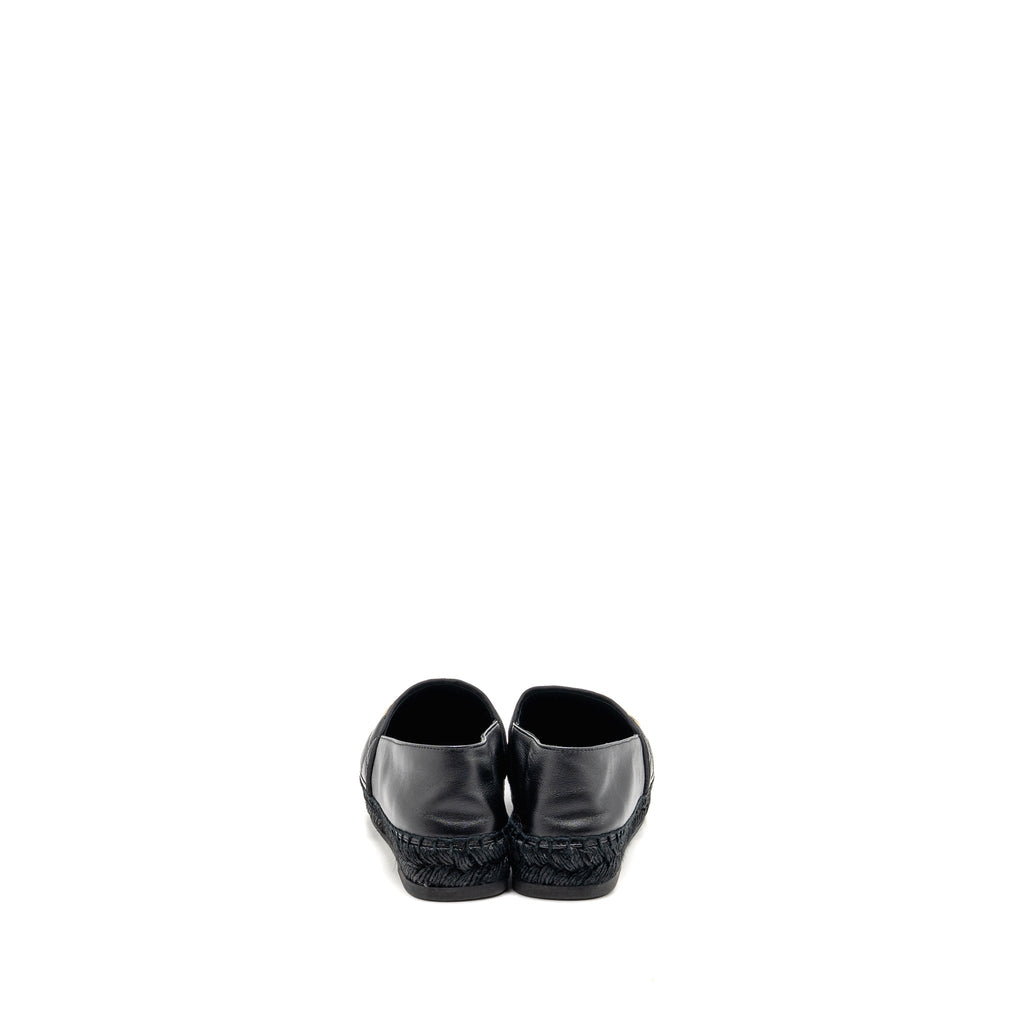 CHANEL ESPADRILLES LAMBSKIN/GROSGRAIN BLACK GHW