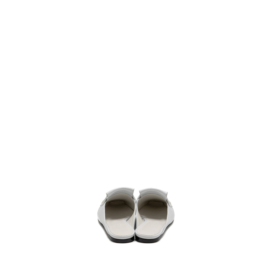 HERMES ELOGE MULES CHÈVRE LIEGEE BLANC