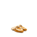 HERMES OZ MULE SUEDE GOATSKIN SHEARLING NATUREL SHW