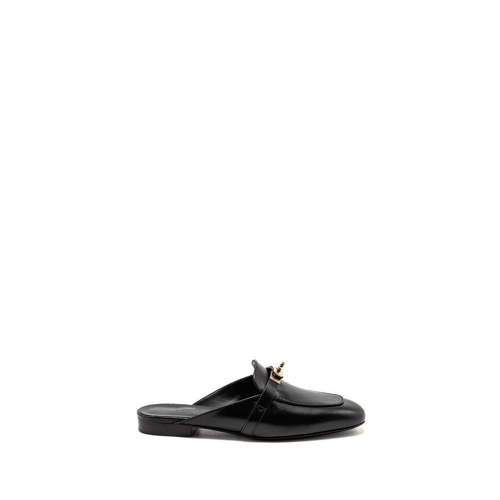 HERMES OZ MULE BLACK LGHW