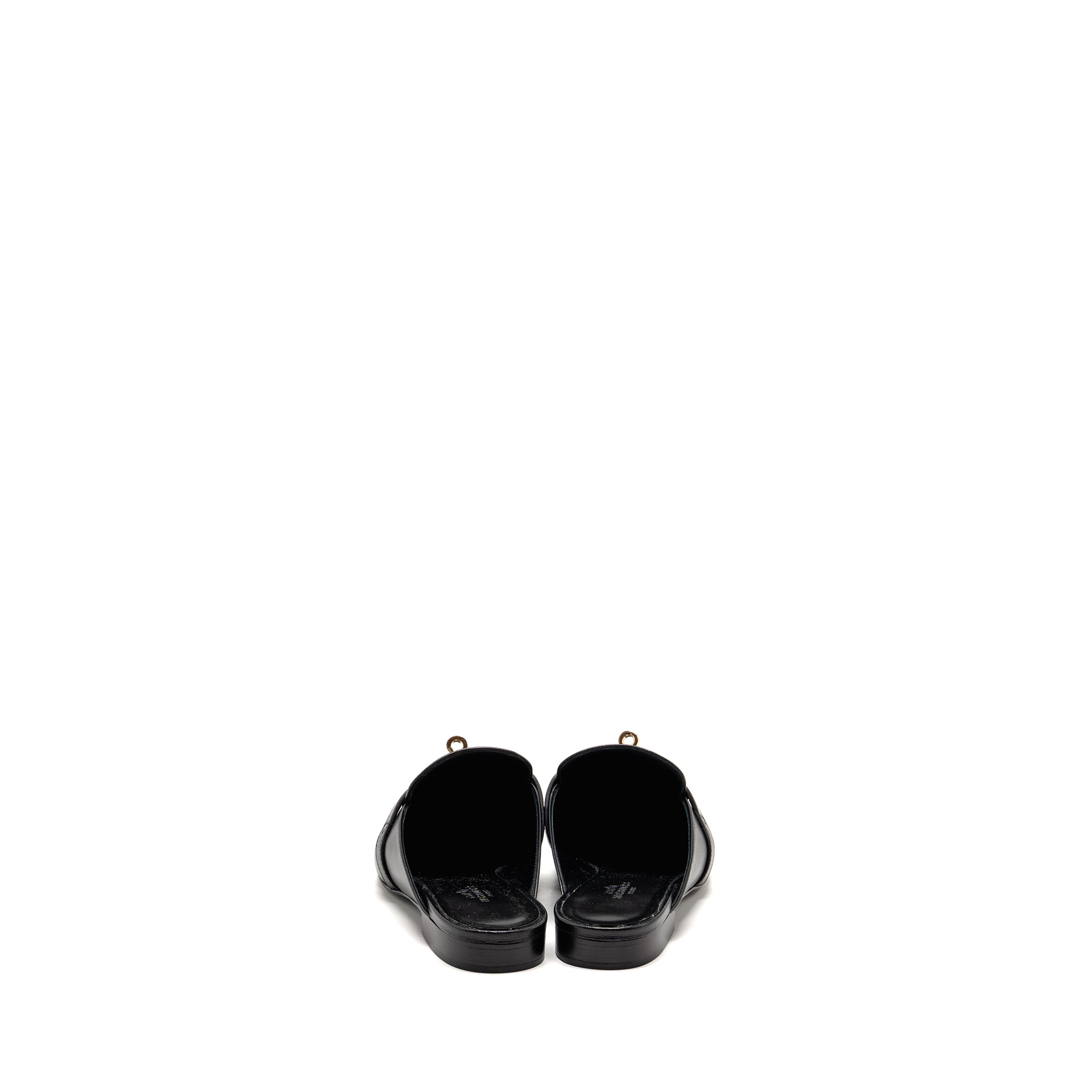 HERMES OZ MULE BLACK LGHW