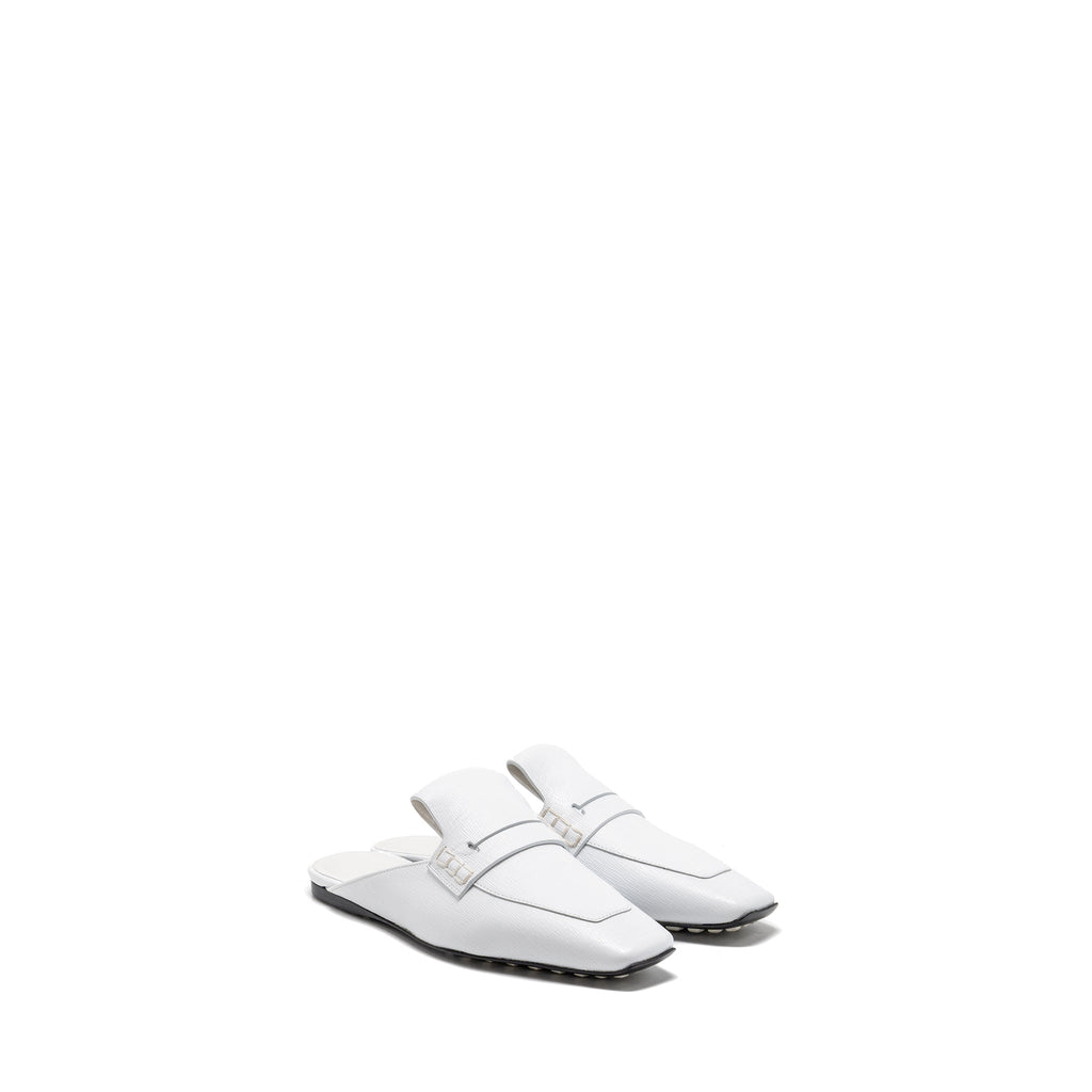 HERMES ELOGE MULES CHÈVRE LIEGEE BLANC