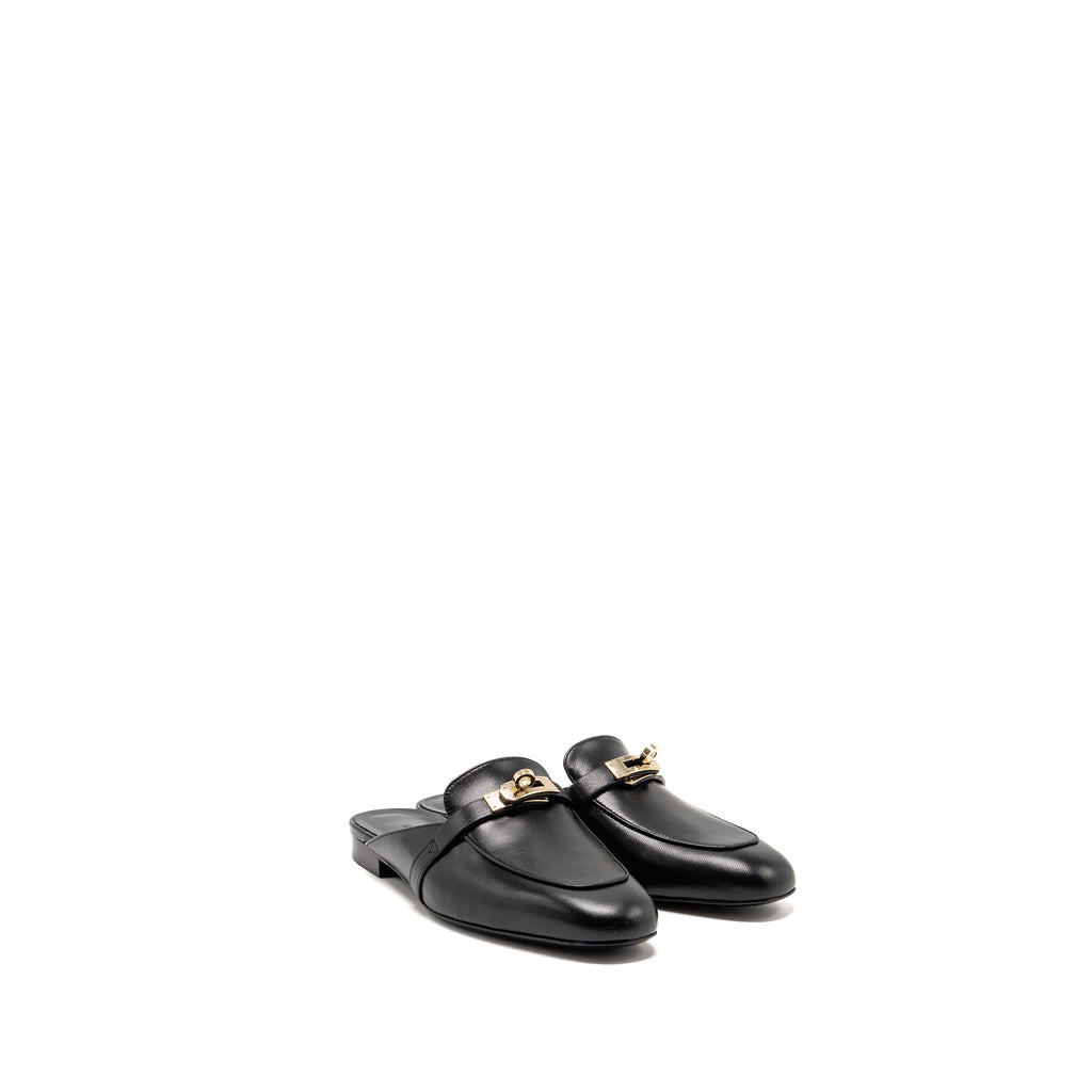 HERMES OZ MULE BLACK LGHW