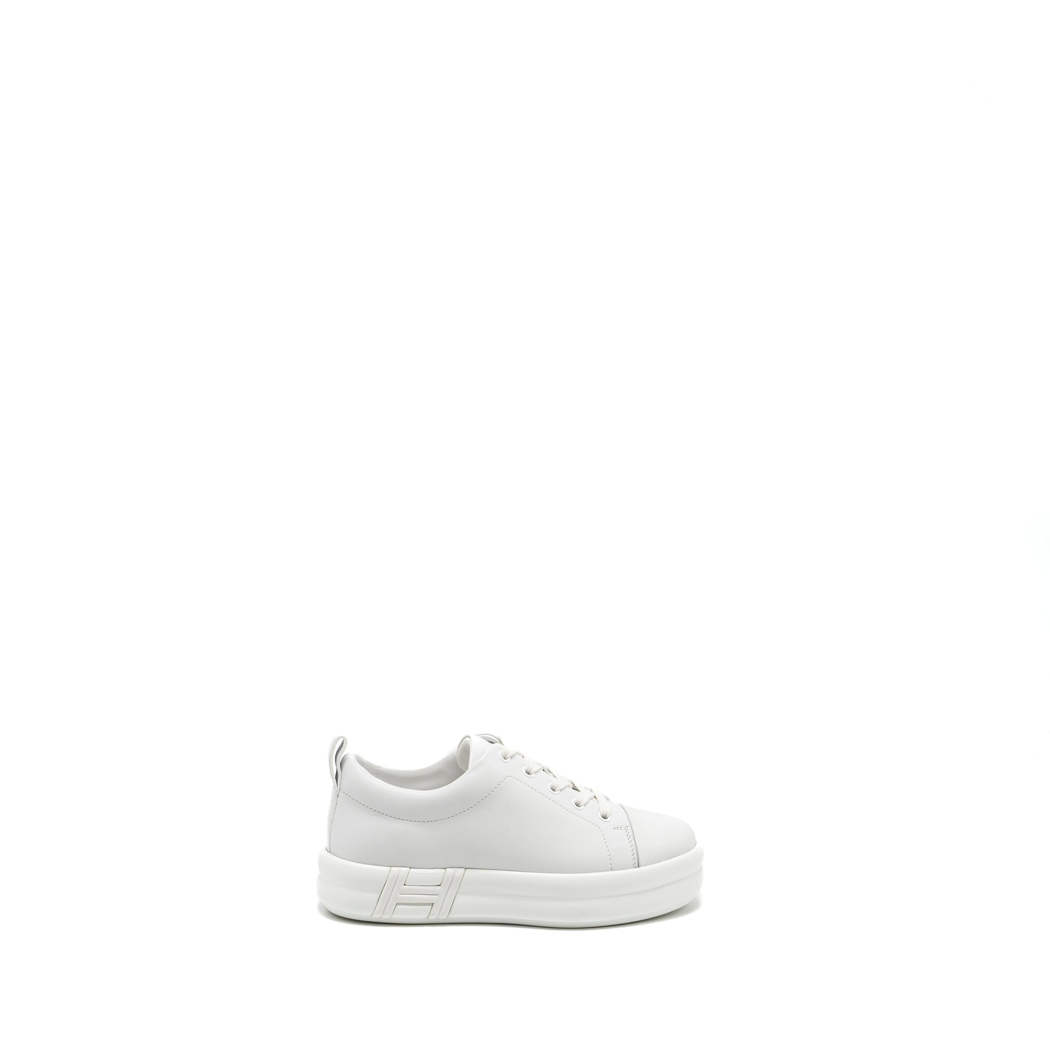 HERMES HAPPY SNEAKER CALFSKIN BLANC