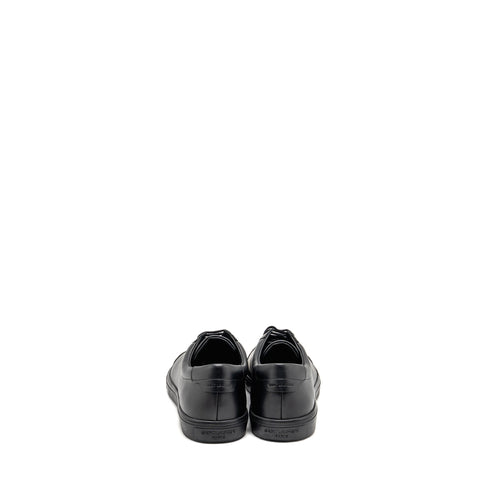 SAINT LAURENT/YSL ANDY LOW TOP SNEAKERS LEATHER BLACK/GOLD