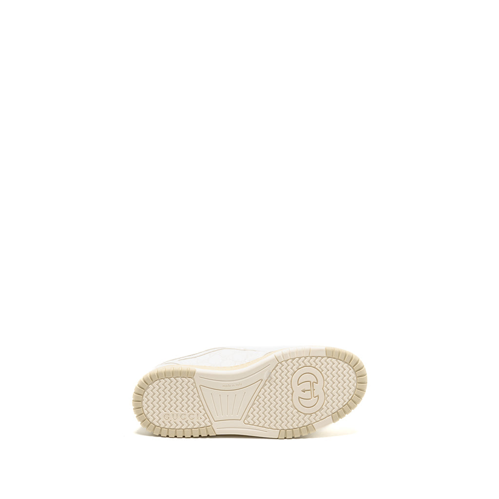 GUCCI RE-WEB TRAINER GG SUPREME CANVAS/LEATHER BEIGE/WHITE