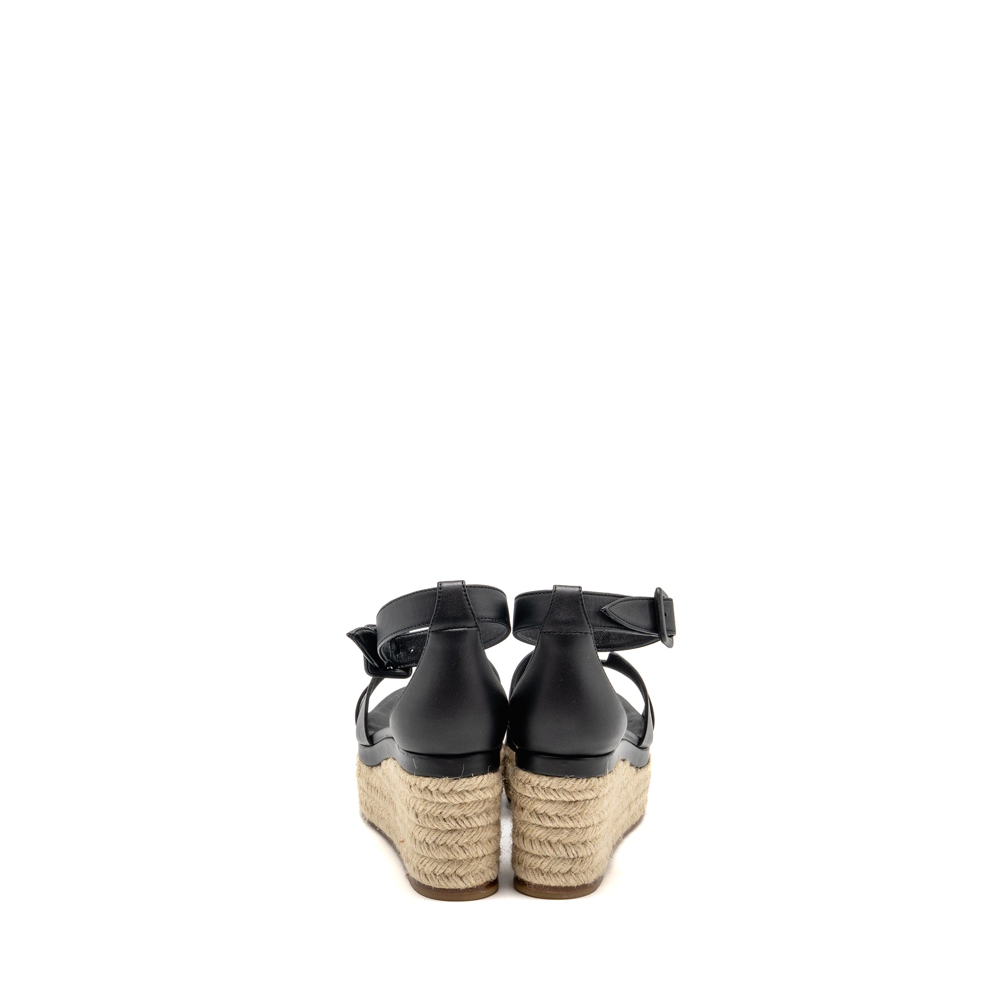HERMES ELDA ESPADRILLE CALFSKIN BLACK