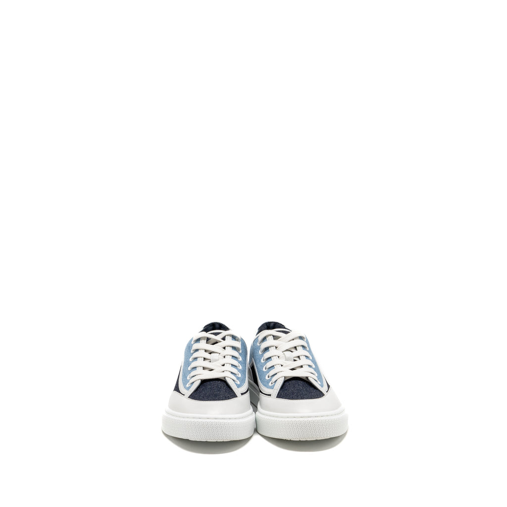 HERMES GET SNEAKER RUBBER/LAMBSKIN/COTTON MULTICOLOUR/BLEU