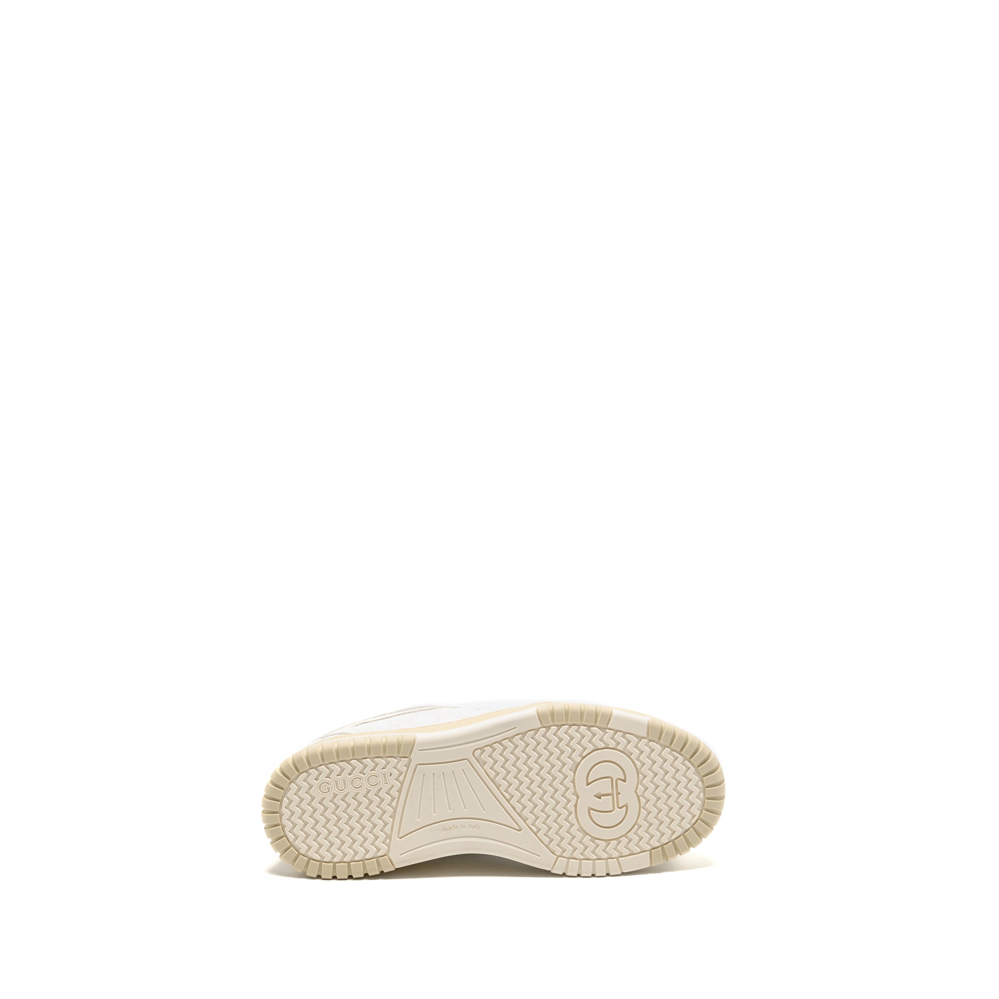GUCCI RE-WEB TRAINER GG SUPREME CANVAS/LEATHER BEIGE/WHITE