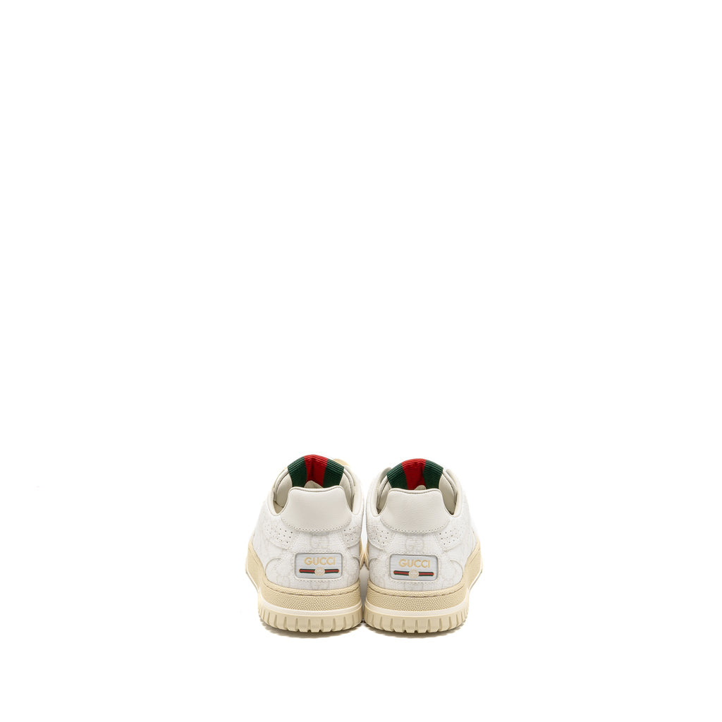 GUCCI RE-WEB TRAINER GG SUPREME CANVAS/LEATHER BEIGE/WHITE