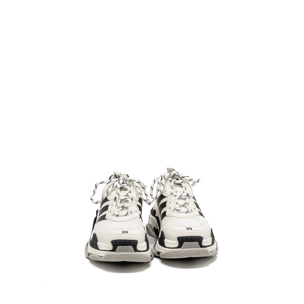 BALENCIAGA X ADIDAS TRIPLE S SNEAKER LIMITED EDITION LEATHER/MESH BLACK/WHITE
