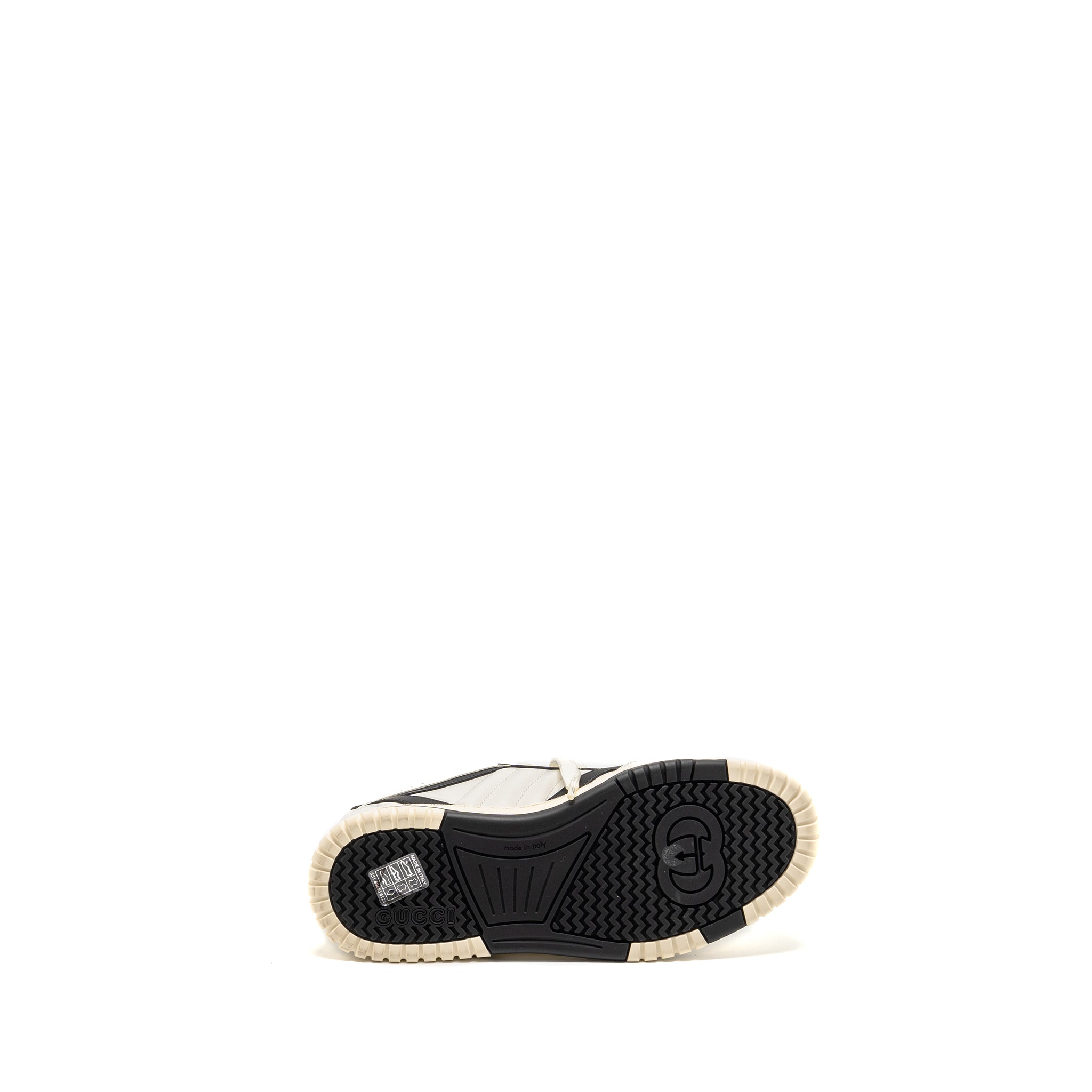 GUCCI RE-WEB SNEAKERS LEATHER WHITE/BLACK