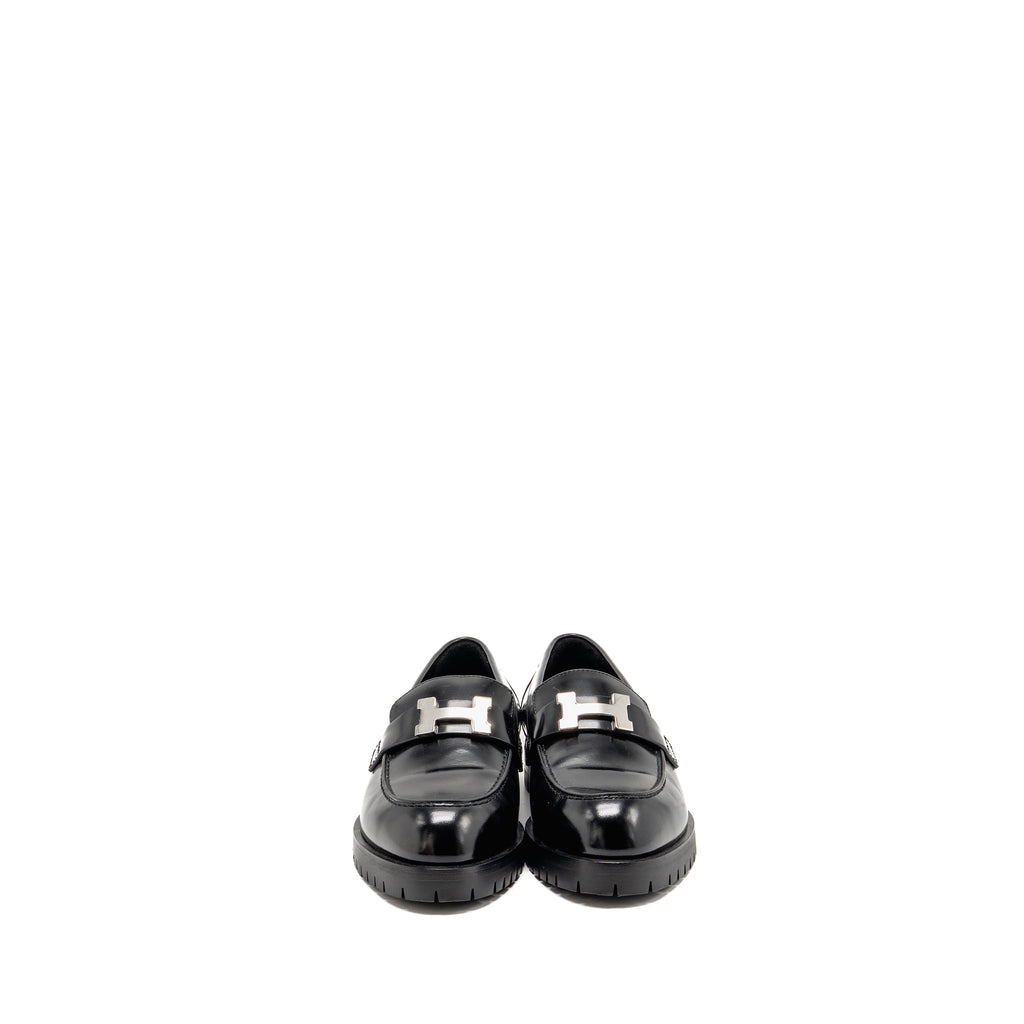 HERMES PARIS LOAFER CALFSKIN BLACK SHW